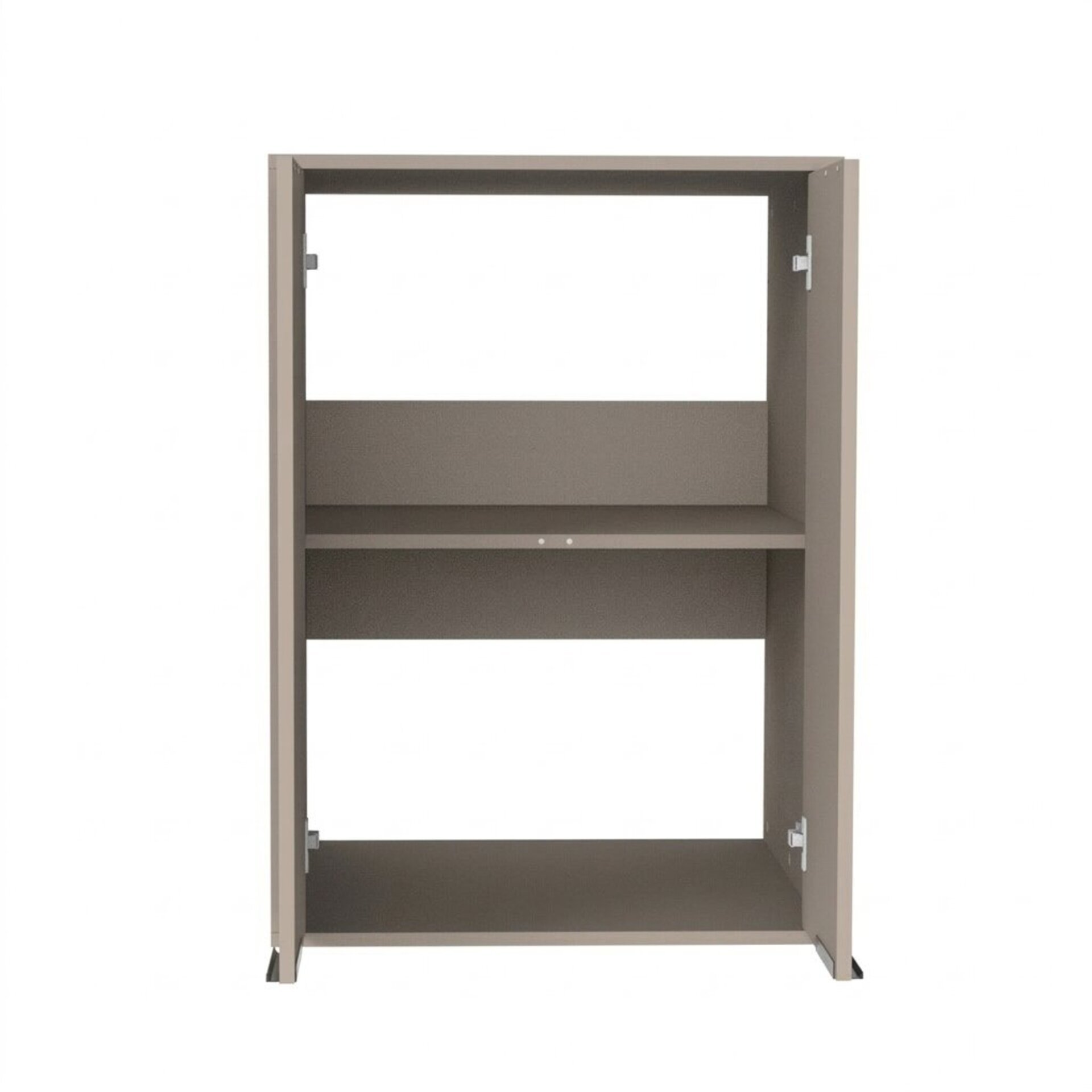 FACKELMANN Waschturm Set 2-teilig 65 cm breit, Grau, Trockner-/Waschmaschinenschrank, mit Fuß + Aufsatzschrank