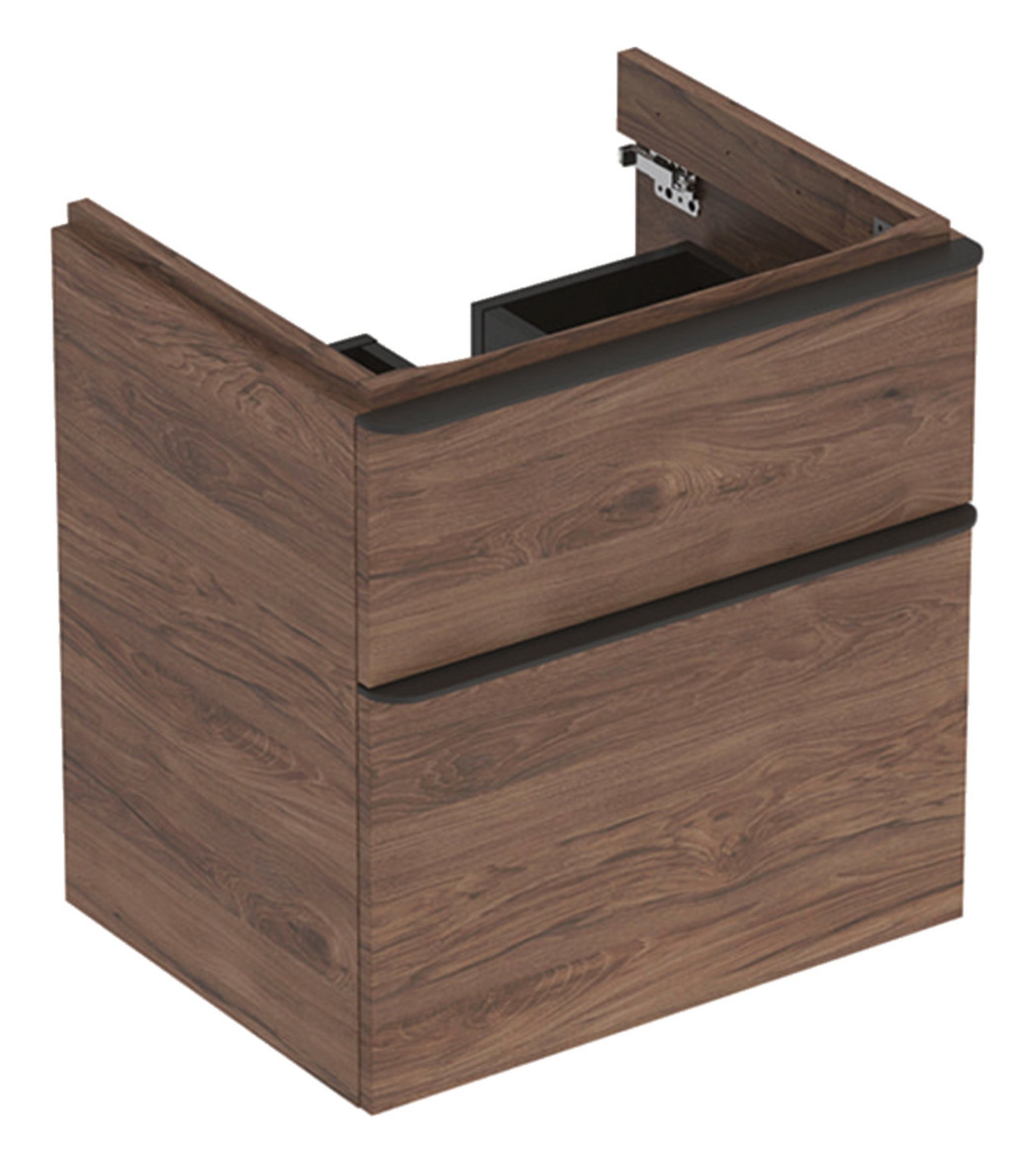 GEBERIT SMYLE SQUARE Waschbeckenunterschrank 58,4 cm breit, Braun dunkel