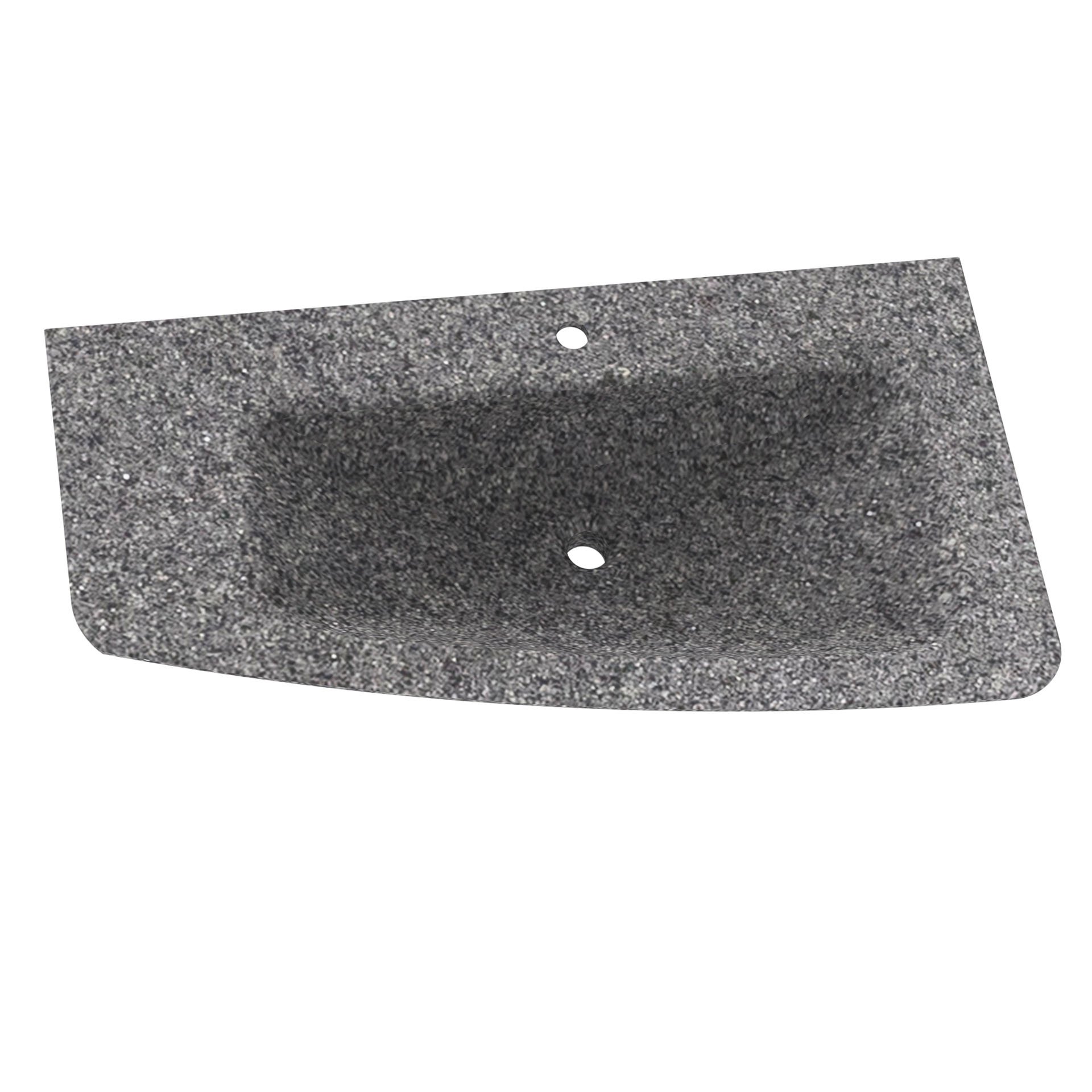 CLASSICO Waschbecken Mineralguss links grau-metallic