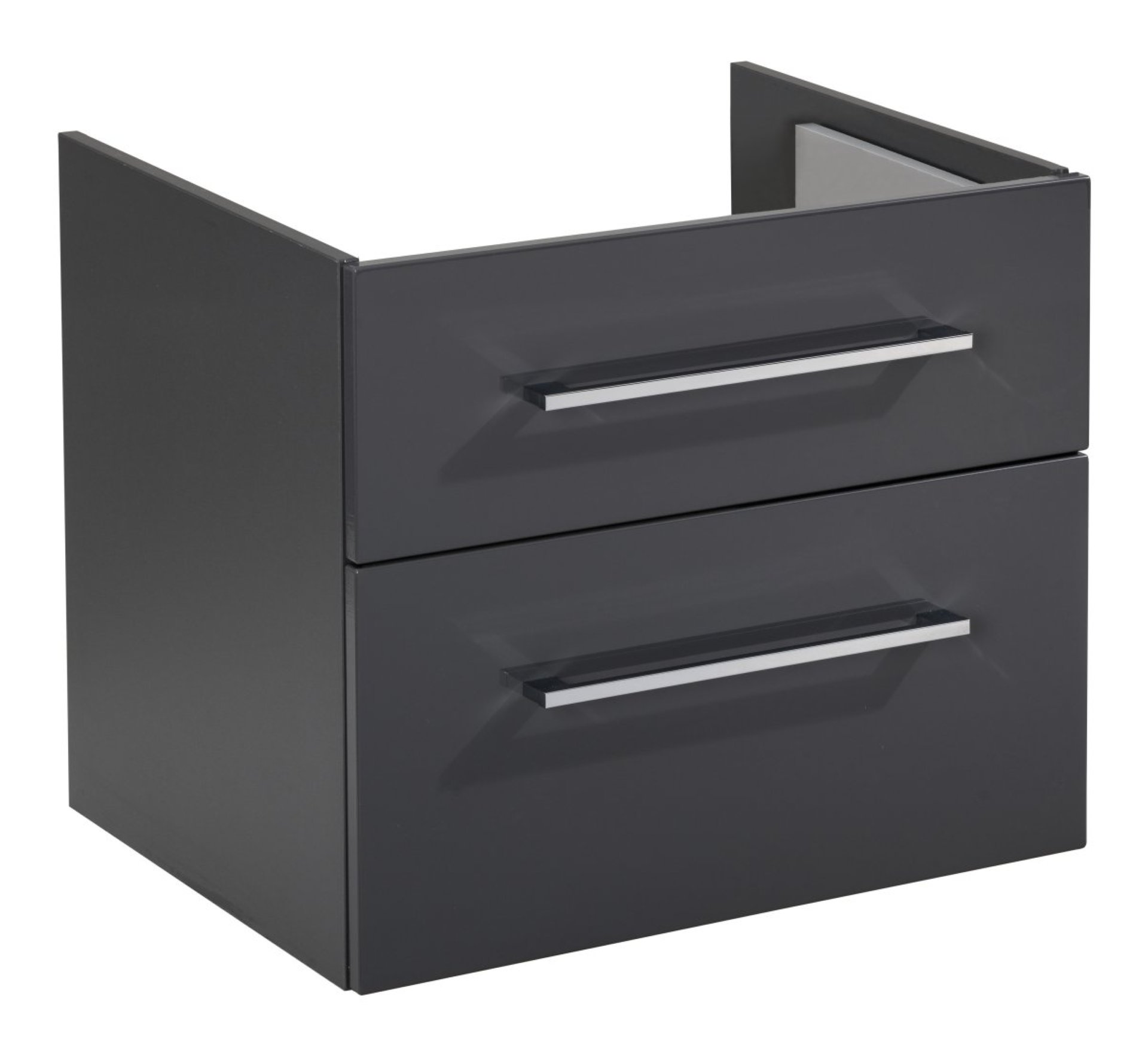 Fackelmann HYPE 3.0 Unterbauschrank 60 cm, Anthrazit, 2 Schubladen