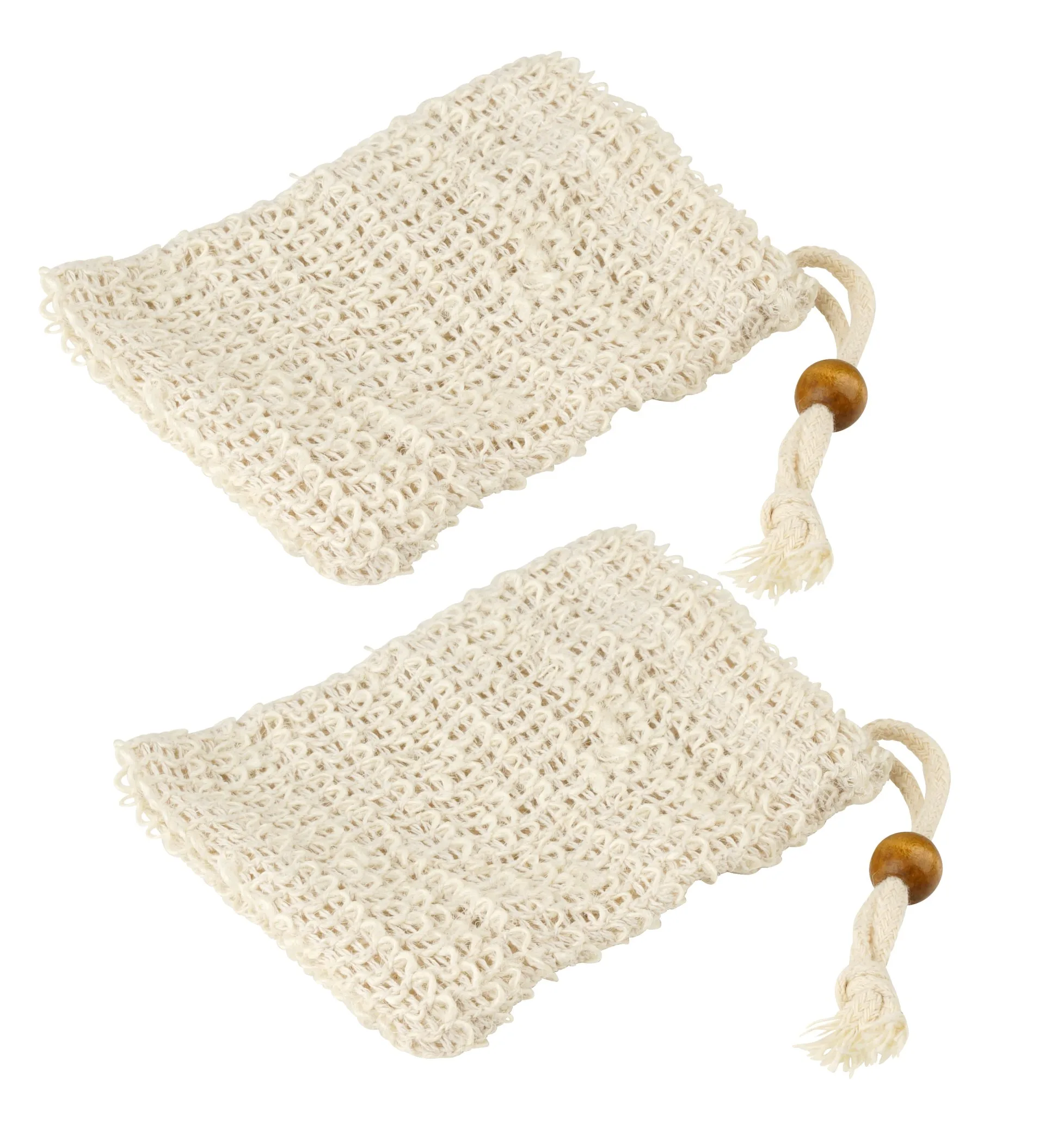 FACKELMANN Seifensäckchen, Beige, 2er Set, Sisal