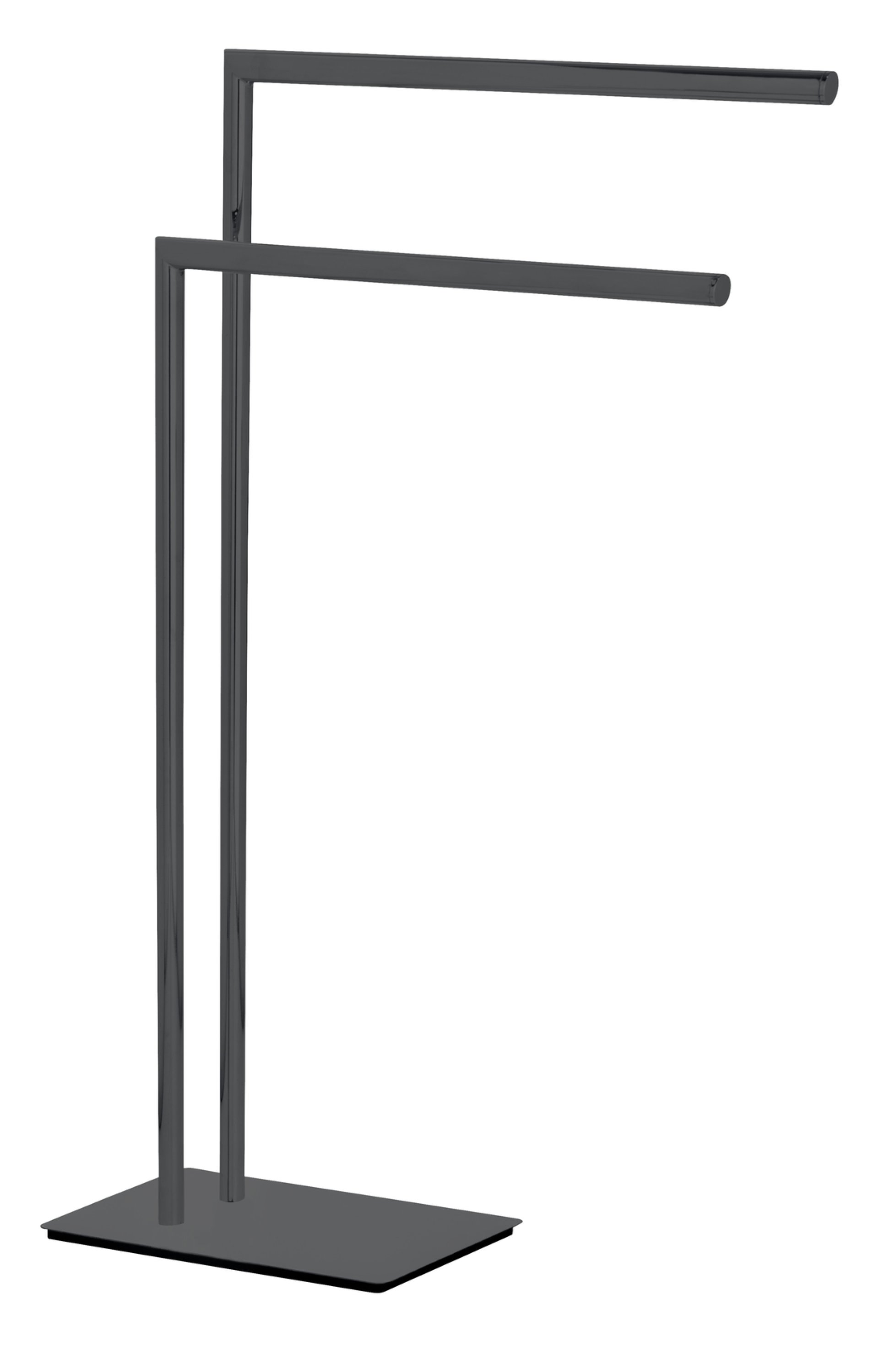 WENKO RECCO Handtuchhalter, Schwarz, Edelstahl, stehend