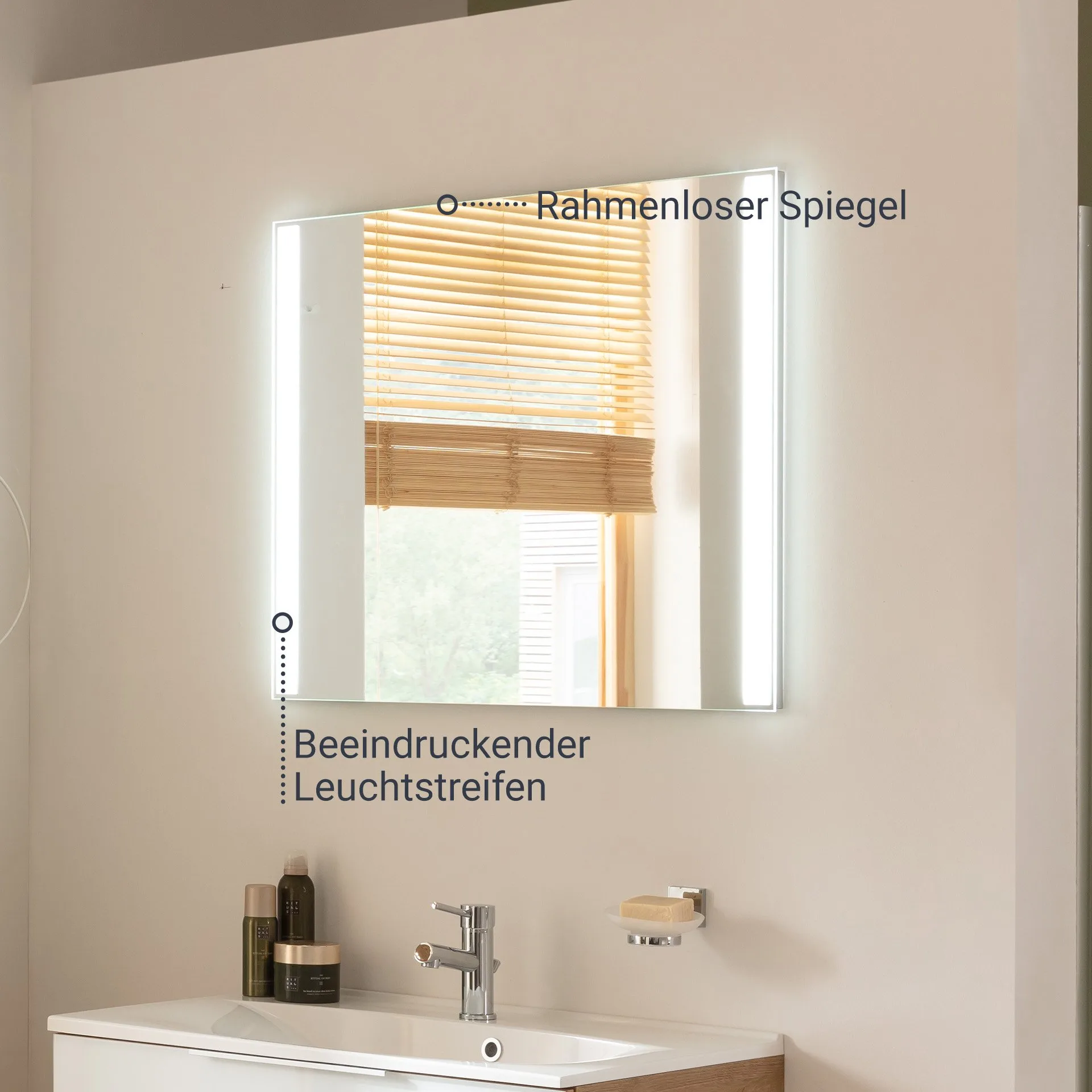 FACKELMANN B.BRILLANT LED Spiegel 60 cm breit