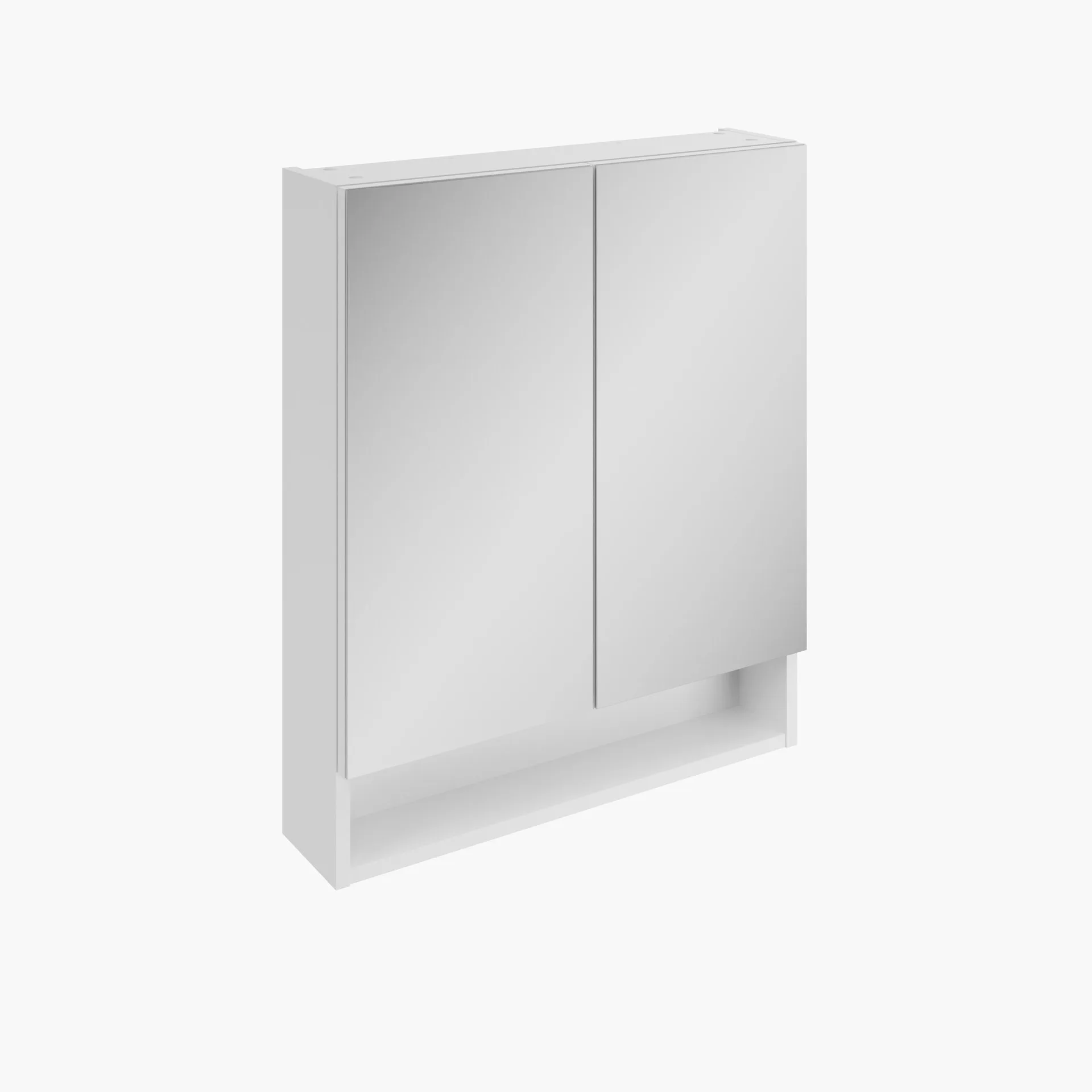FACKELMANN Spiegelschrank 60 cm breit, Weiß, mit Ablage