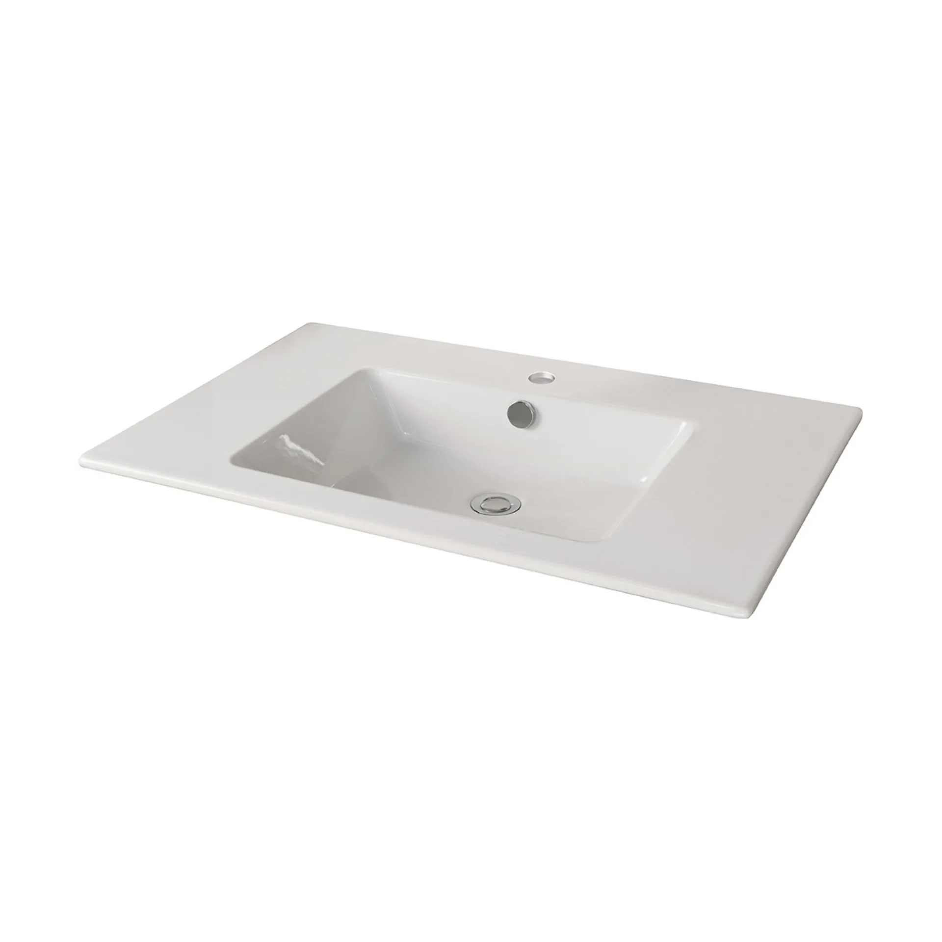 FACKELMANN KERA Waschbecken 81 cm breit, Weiß, Keramik