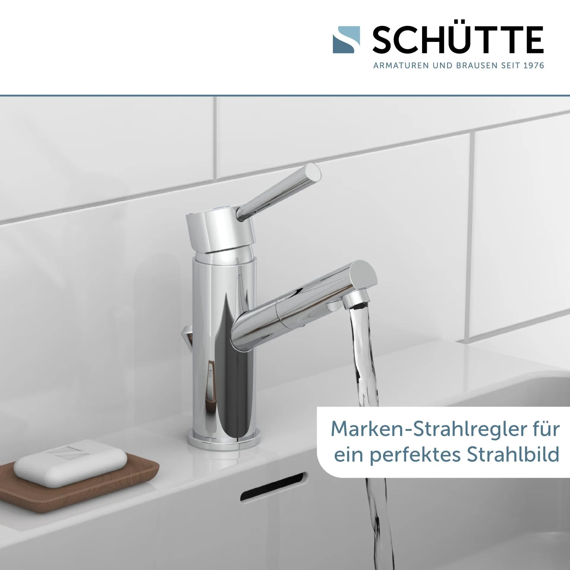 SCHÜTTE CORNWALL Waschtischarmatur, Chrom, Niederdruck