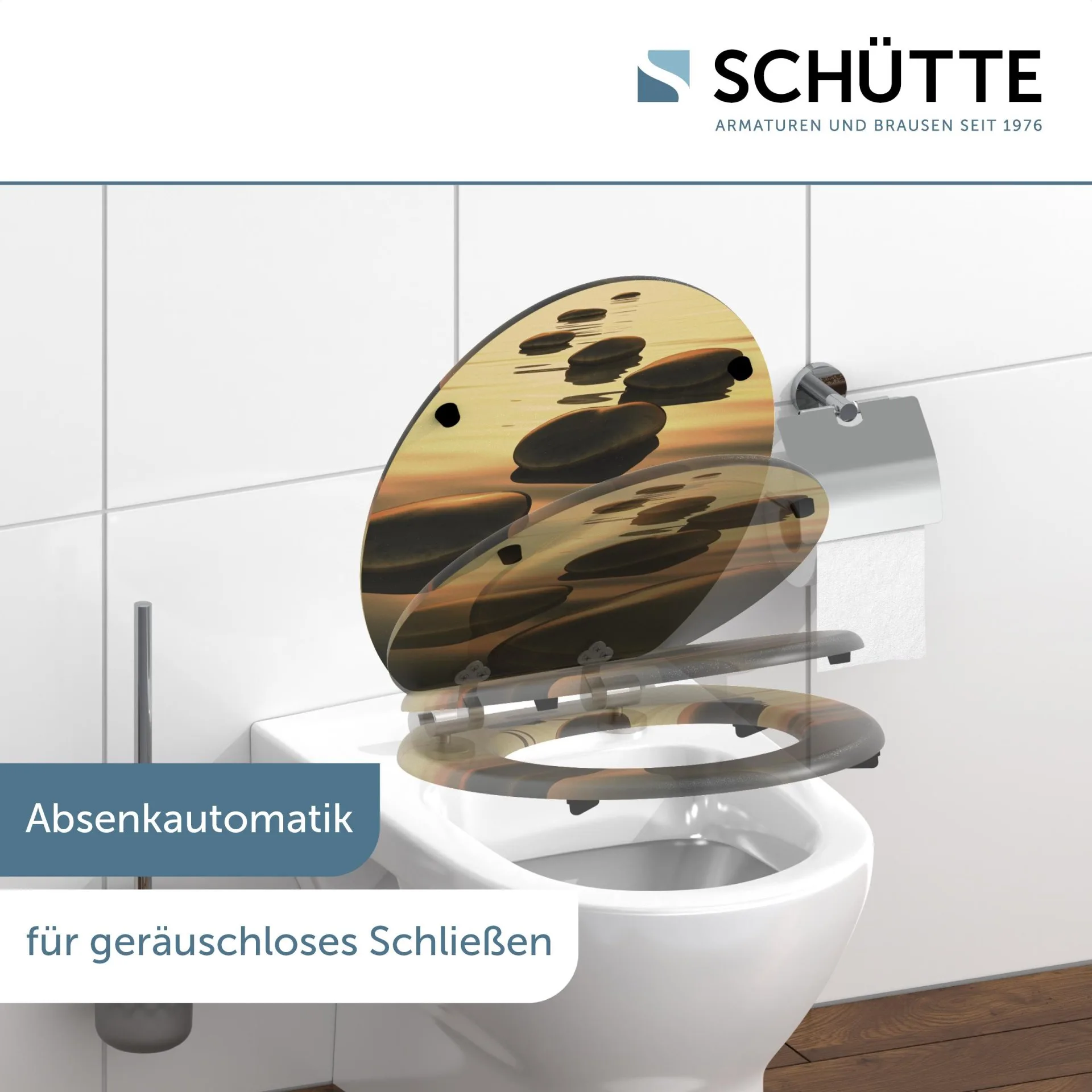 SCHÜTTE SEA STONE WC-Sitz, MDF, mit Absenkautomatik