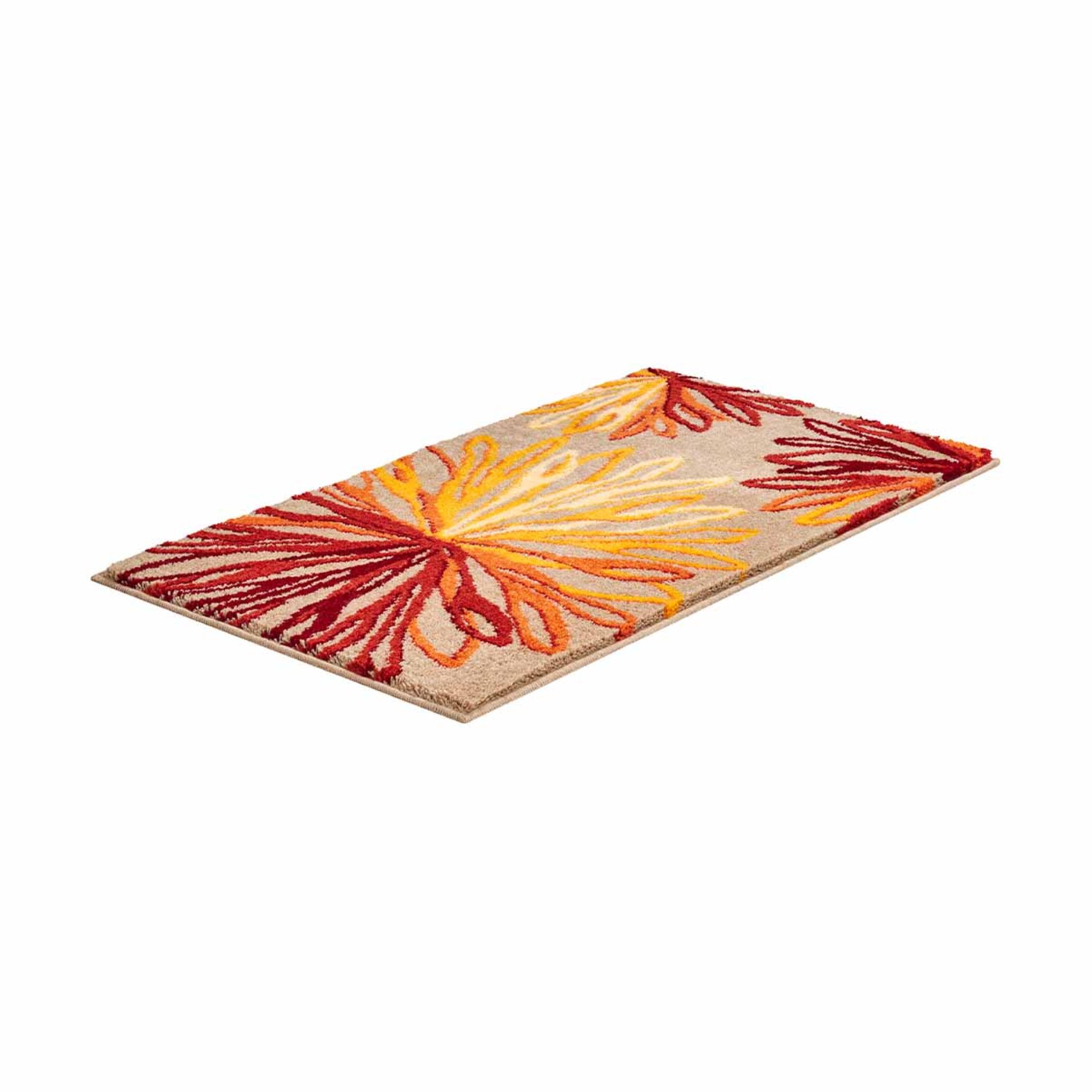 GRUND ART Badematte 70 x 120 cm Orange/Beige
