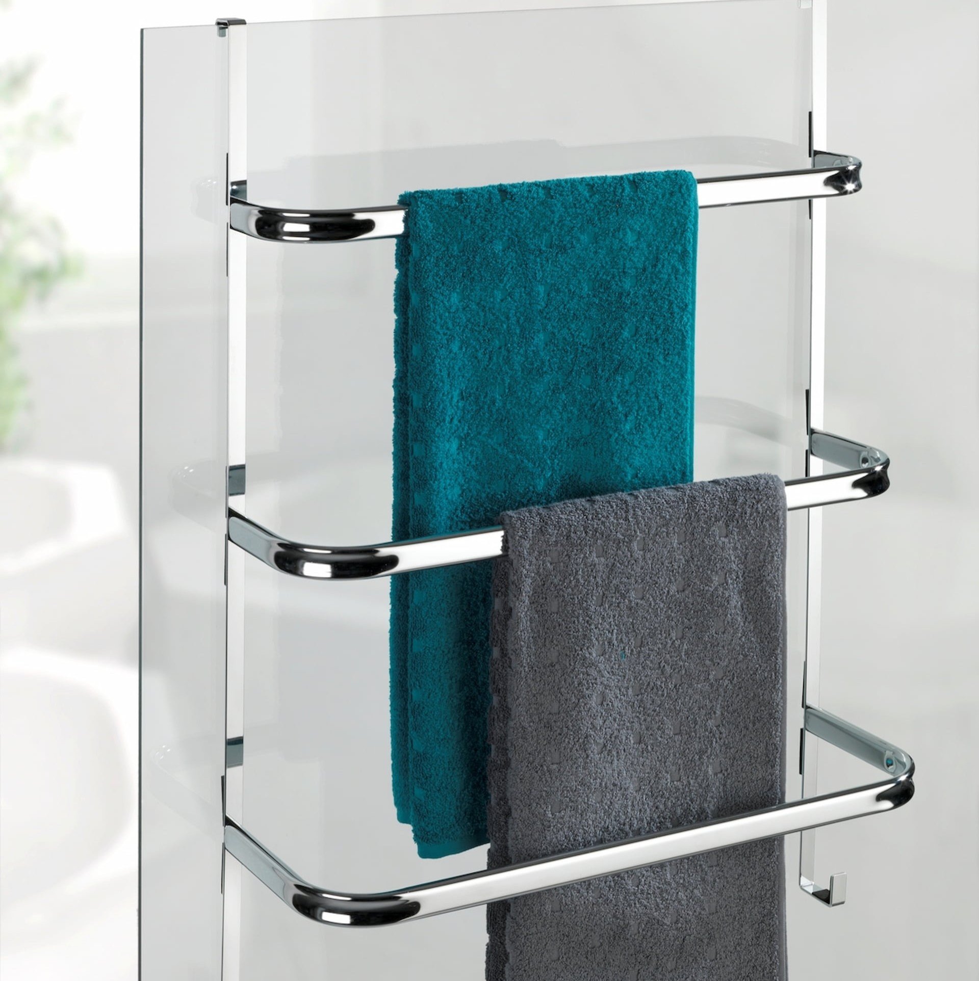 WENKO IRPINIA Handtuchhalter, Chrom glänzend, für Tür