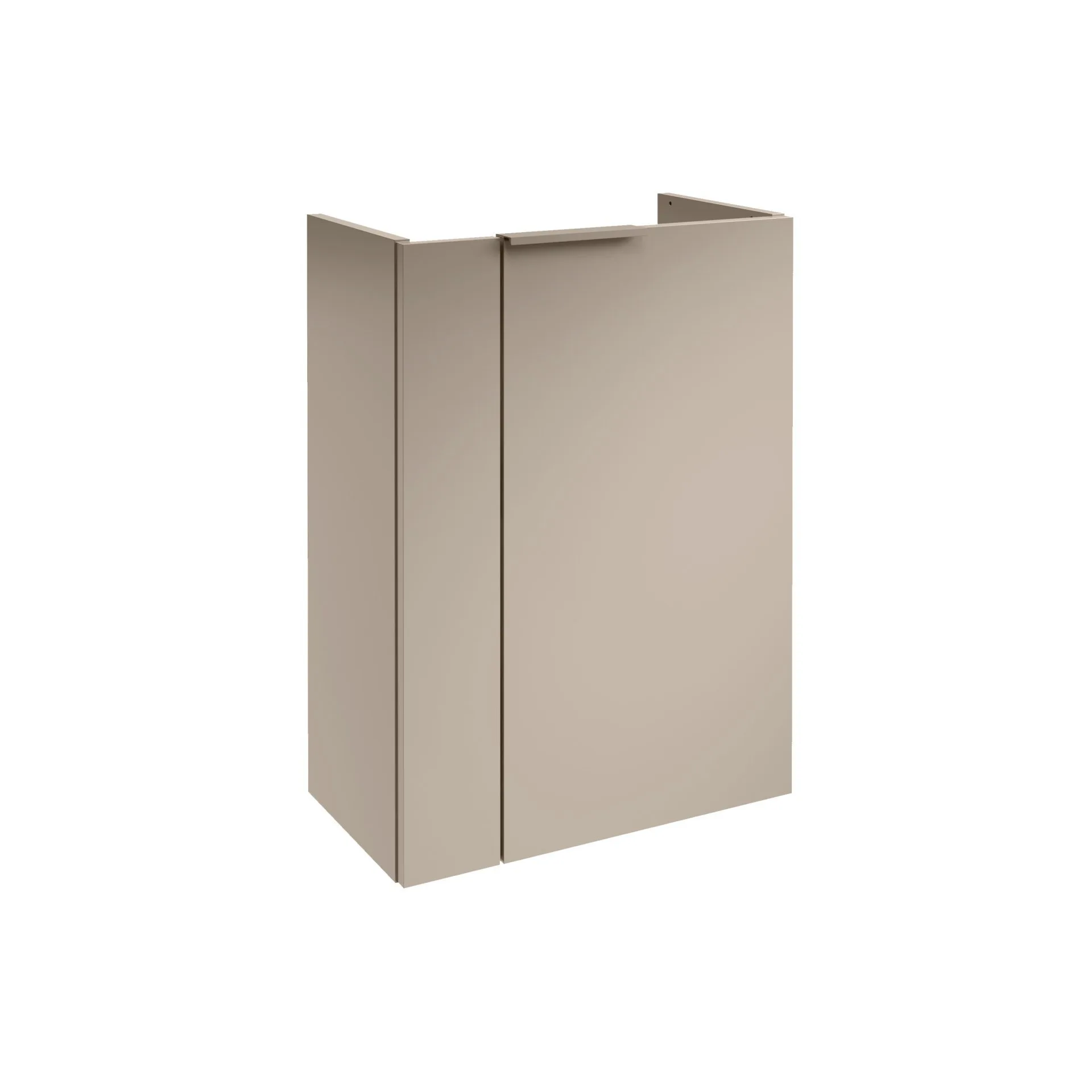 FACKELMANN SBC B.PARIS Waschbeckenunterschrank Gäste WC 45 cm breit, Grau, Türanschlag rechts