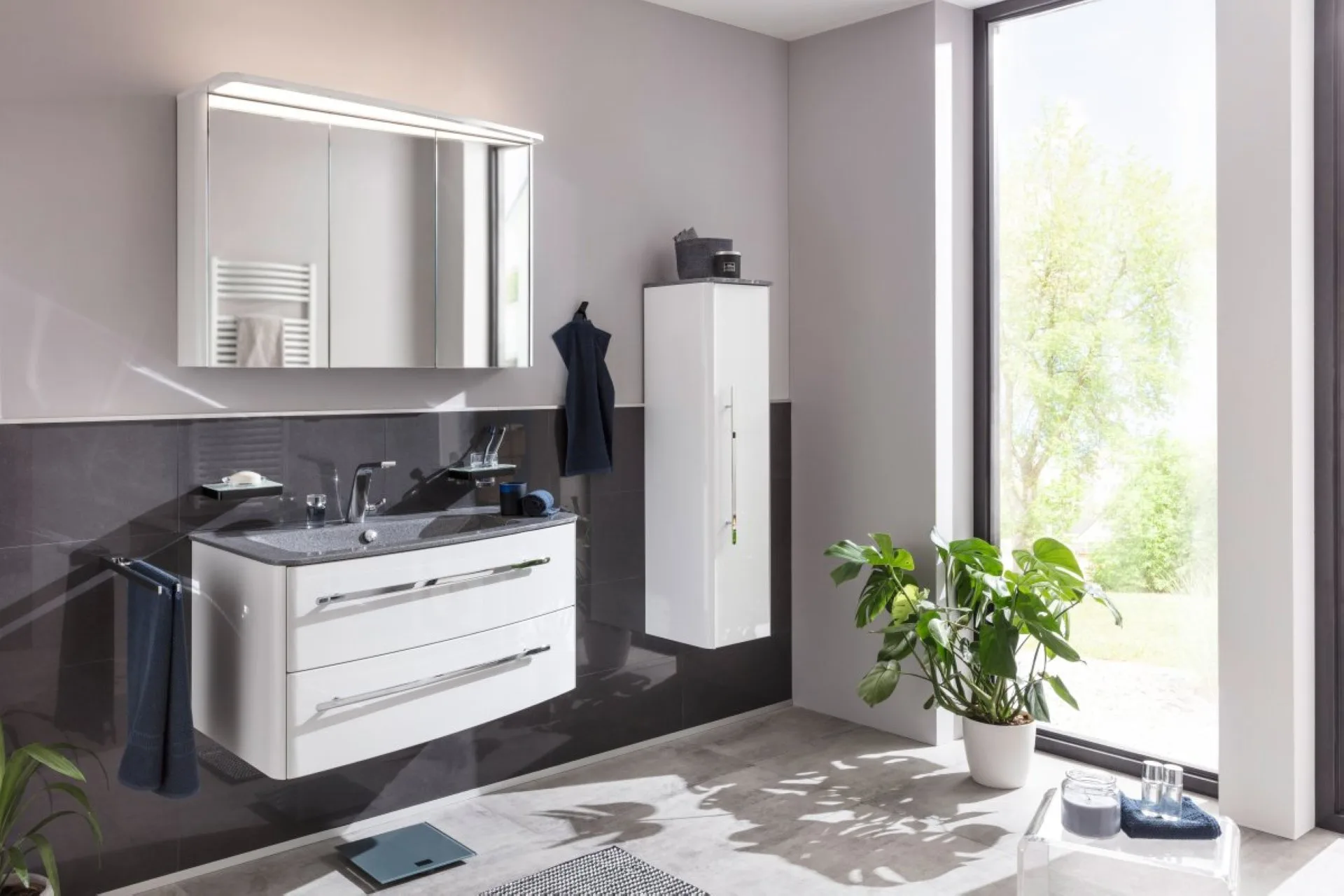 Lanzet CLASSICO Spiegelschrank 100 cm, Weiß, rechts