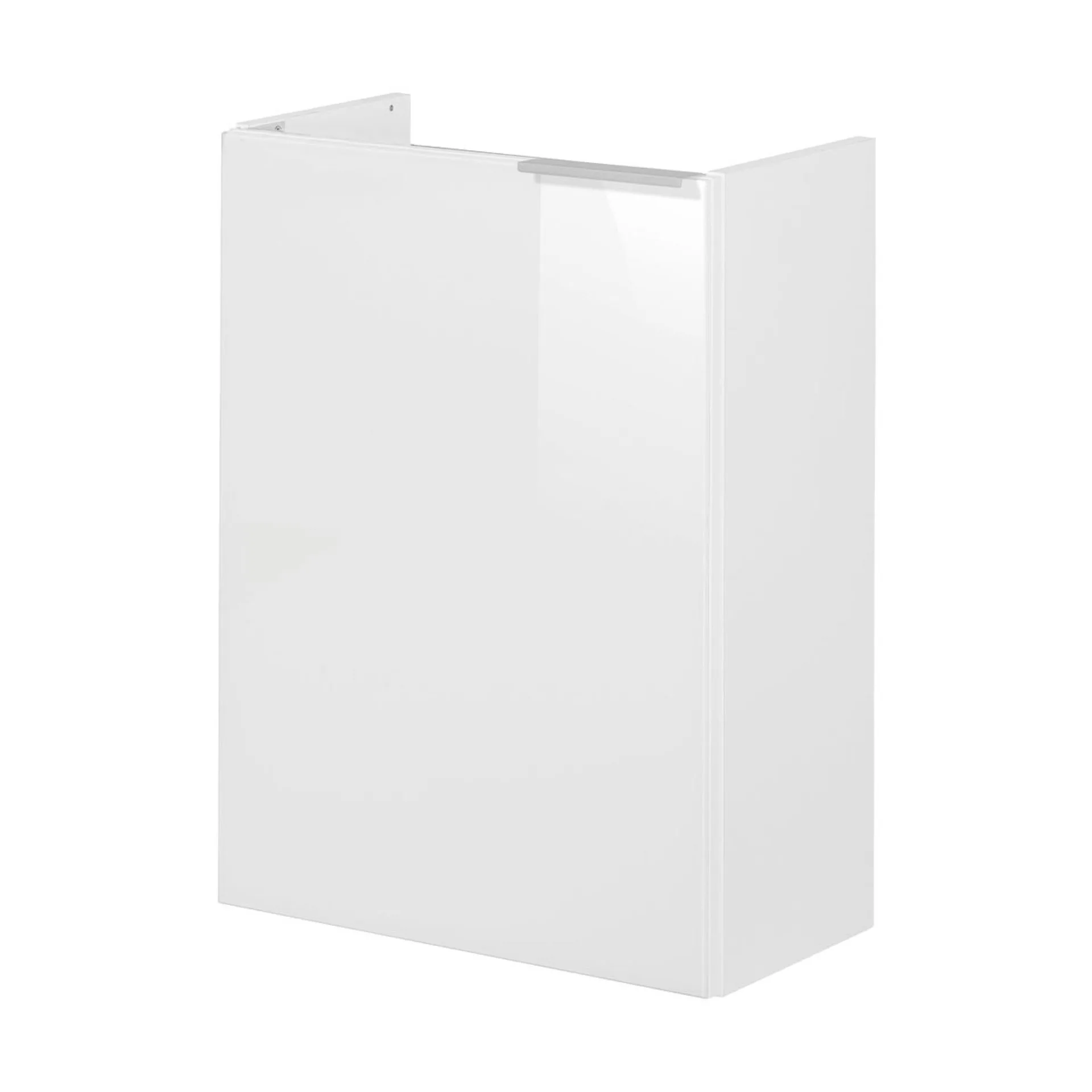FACKELMANN SBC KARA Waschbeckenunterschrank Gäste WC 45 cm breit, Weiß, Türanschlag links