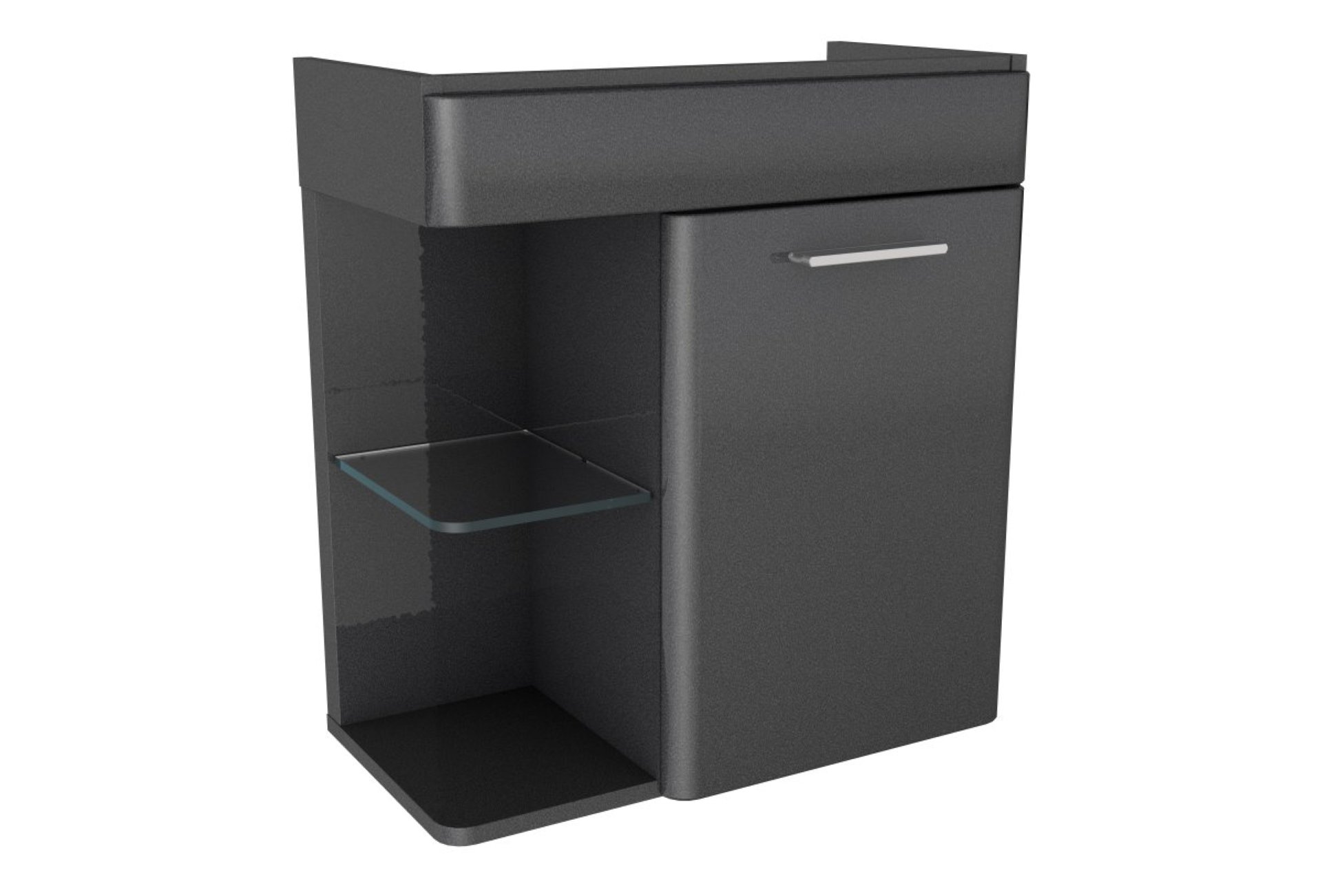 LANZET K8 Gäste WC Waschtischunterschrank 55 cm, Anthrazit