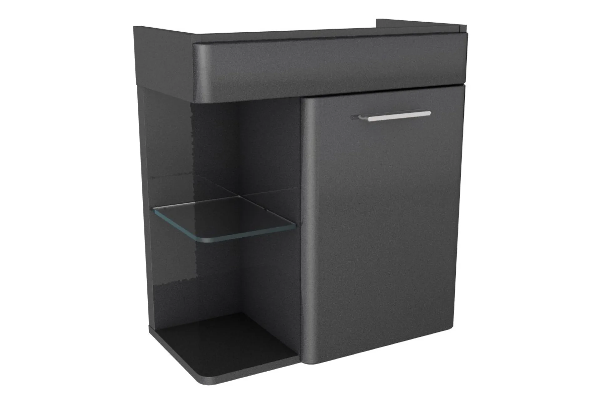 LANZET K8 Gäste WC Waschtischunterschrank 55 cm, Anthrazit