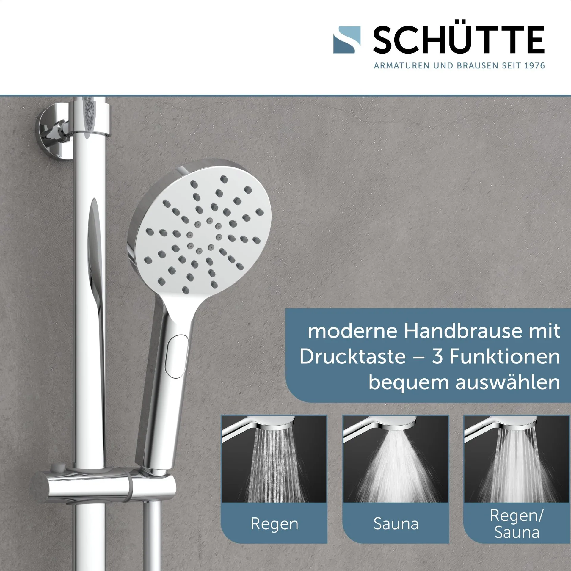 SCHÜTTE MADURA FRESH Überkopf-Brauseset, Chrom, mit Thermostat