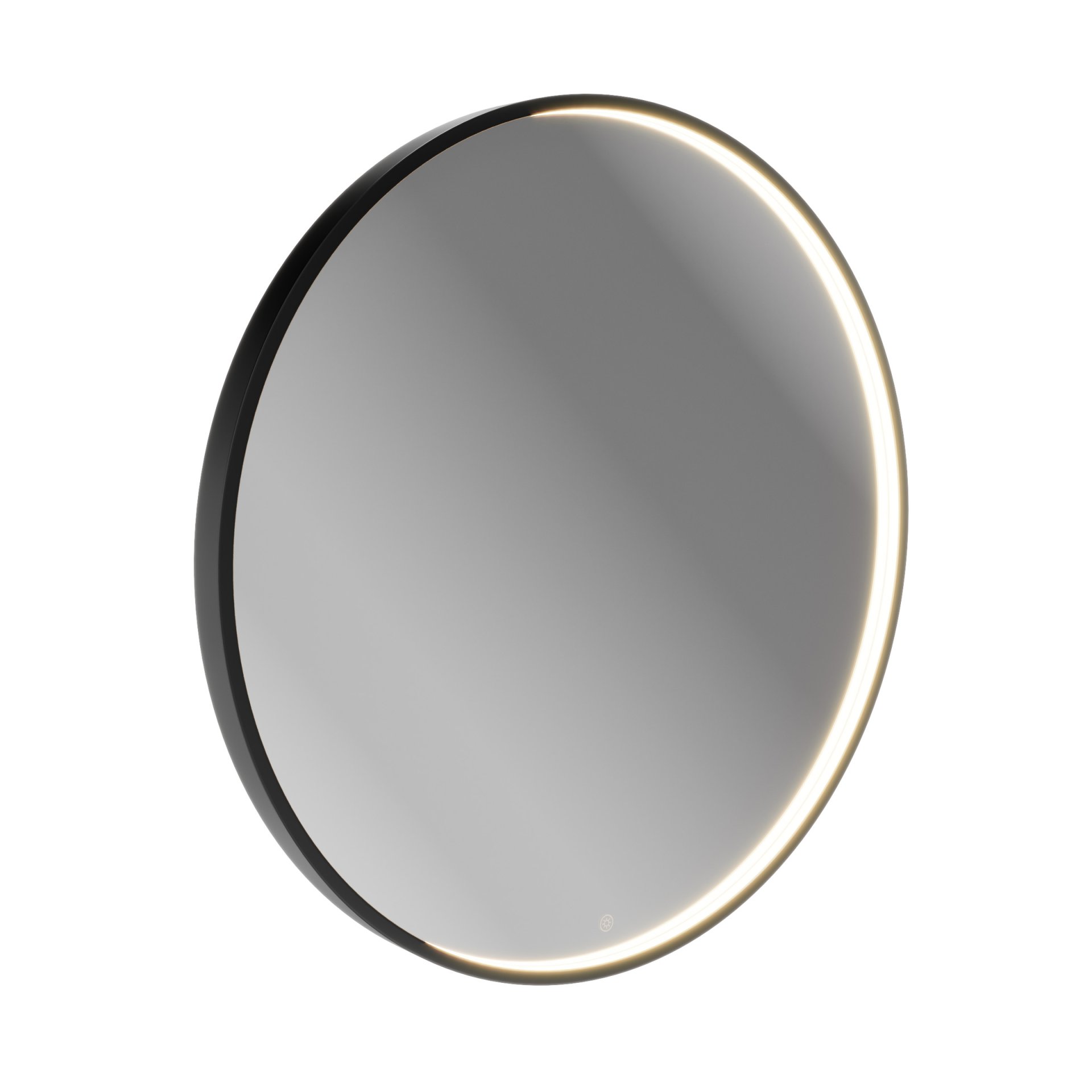 BADEDU VAAL LED Spiegel Ø 70 cm, rund, Schwarz, Sensor