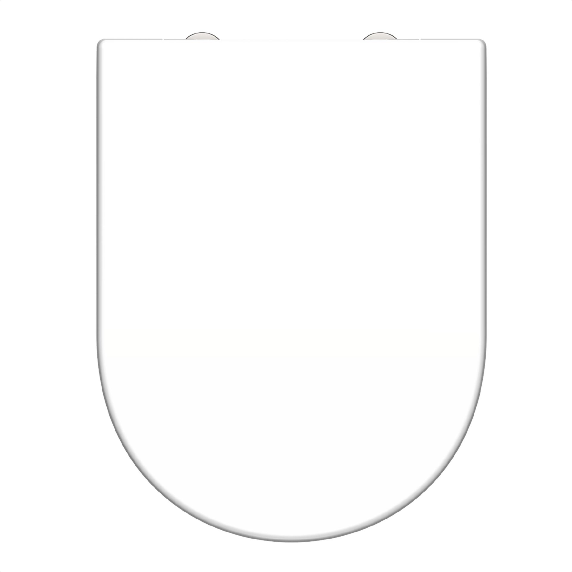 SCHÜTTE D-FORM WHITE WC-Sitz, Kunststoff, mit Absenkautomatik und Schnellverschluss