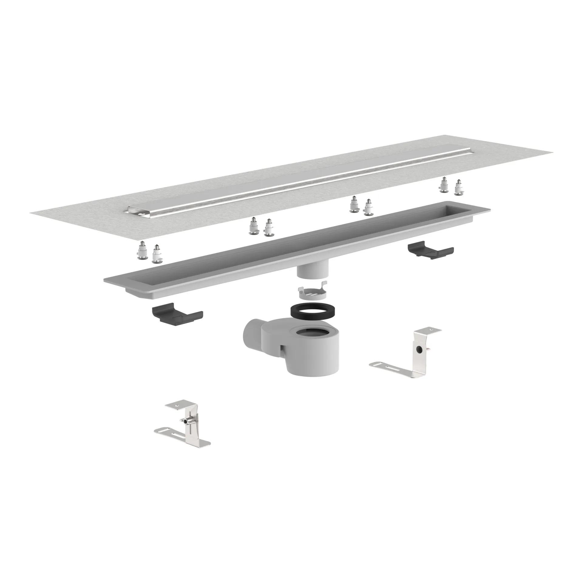 SCHÜTTE Duschrinne 80 cm breit, mit Edelstahlabdeckung