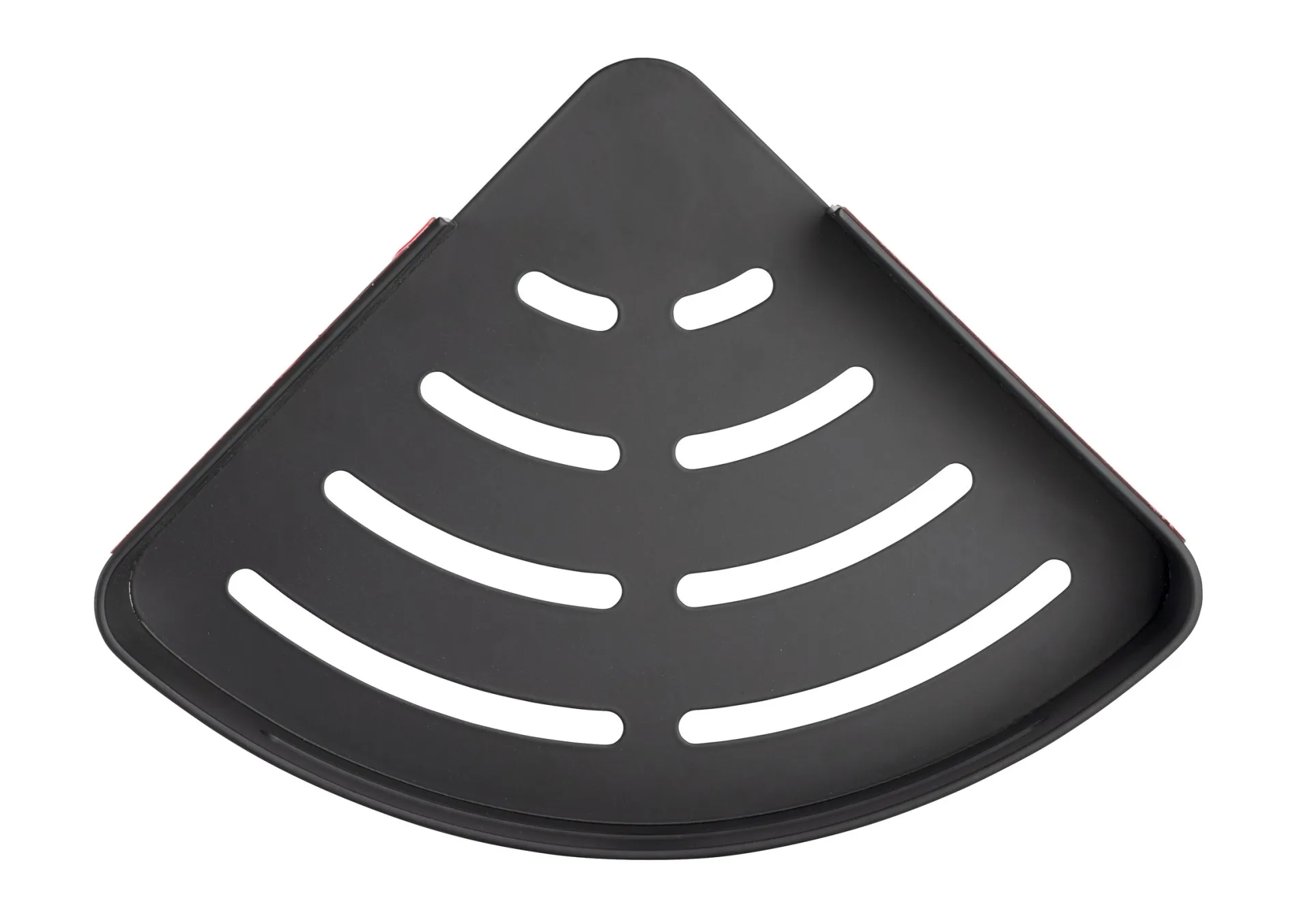 WENKO BIVIO Dusch Eckablage 30,5 cm, Schwarz matt, Befestigen ohne Bohren