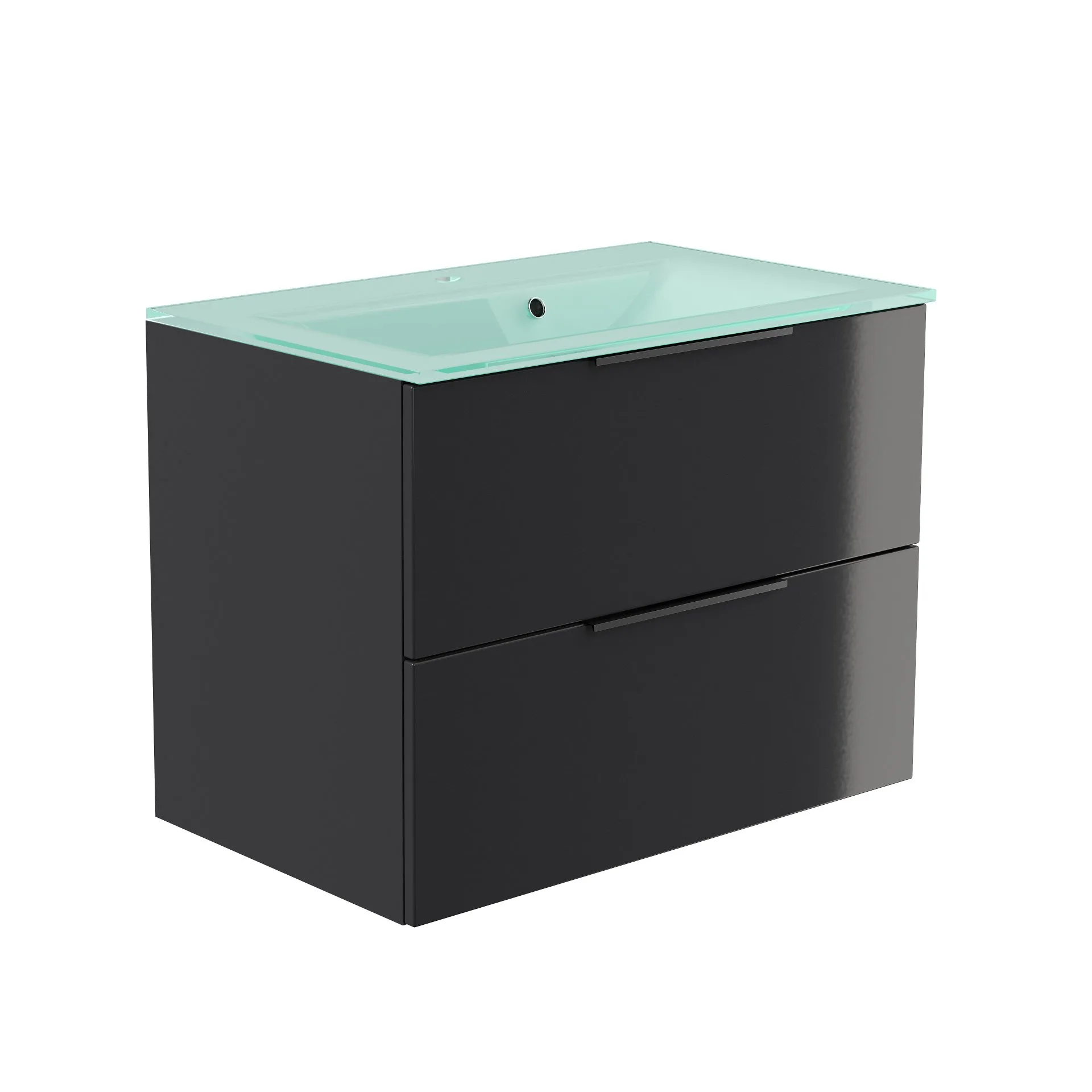 FACKELMANN LUNA Waschbeckenunterschrank 80 cm breit, Anthrazit