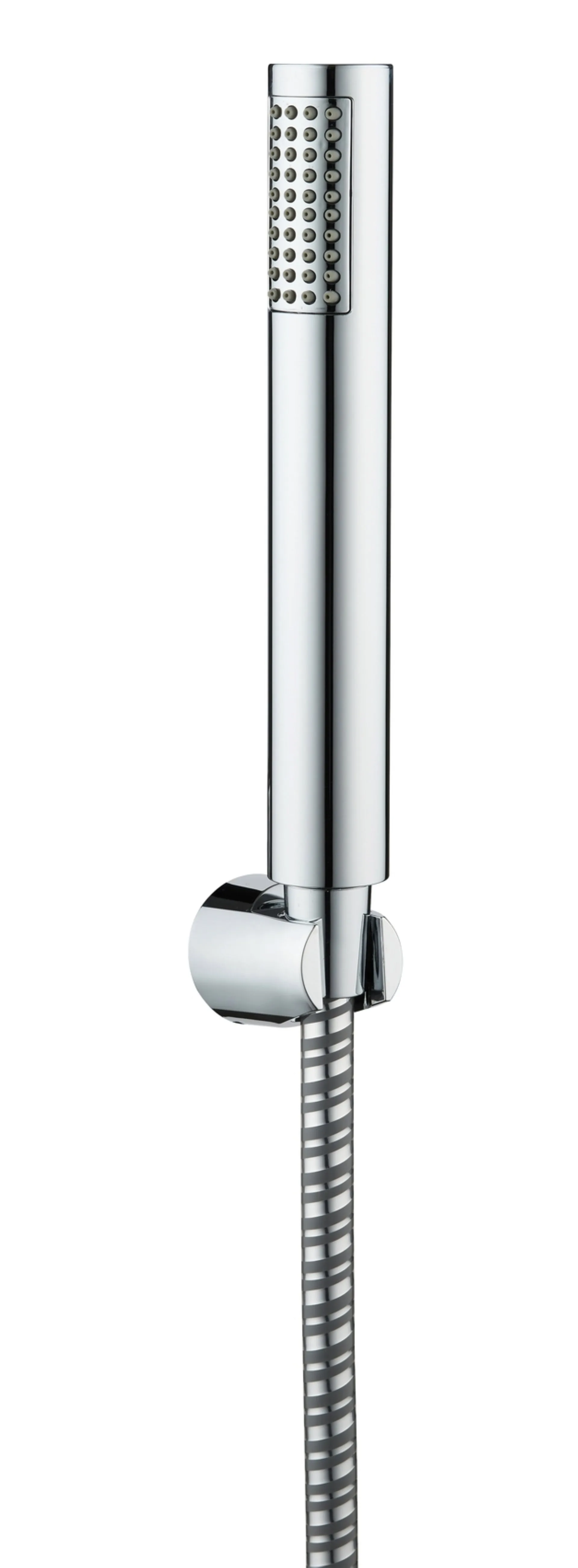 WENKO BASIC LINE Duschkopf mit Schlauch und Halterung, Chrom, 150 cm