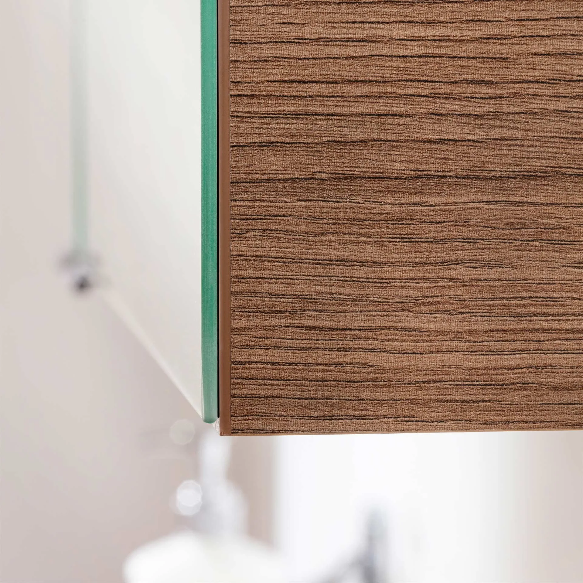 FACKELMANN VITA LED Spiegelschrank 100 cm breit, Braun hell