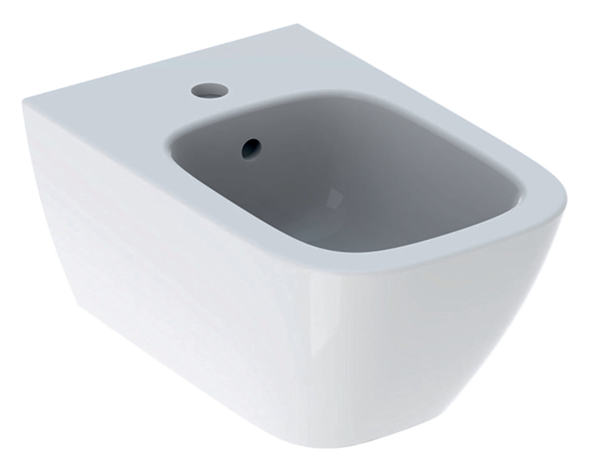 GEBERIT SMYLE SQUARE Bidet, Weiß, wandhängend