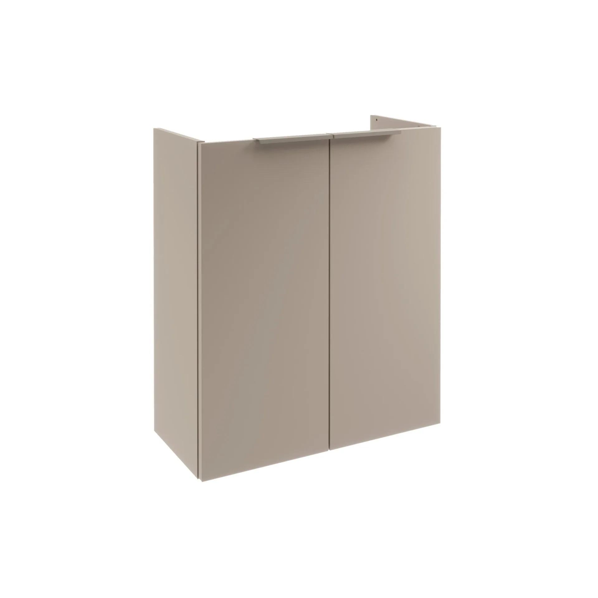 FACKELMANN SBC B.PARIS Waschbeckenunterschrank Gäste WC 55 cm breit, Grau, 2 Türen