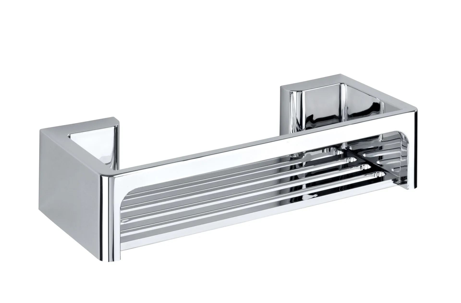WENKO BRALIA Duschablage, Chrom, 2er Set, Befestigen ohne bohren, Power-Loc®
