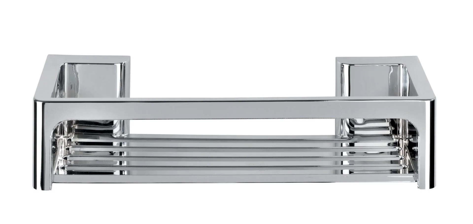 WENKO BRALIA Duschablage, Chrom, 2er Set, Befestigen ohne bohren, Power-Loc®