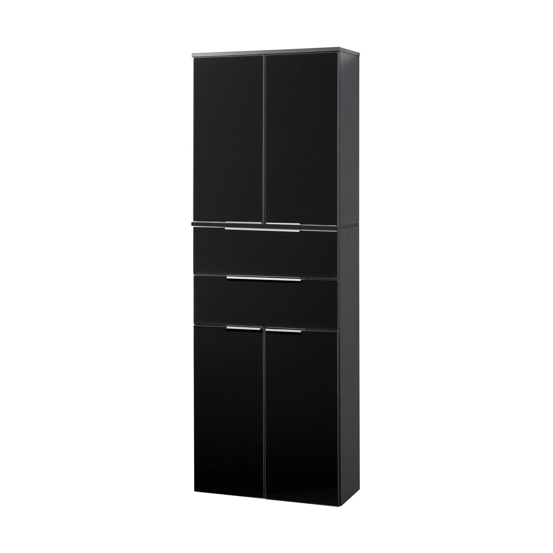 FACKELMANN KARA Doppel Hochschrank 61 cm breit, Anthrazit, mit 2 Schubladen
