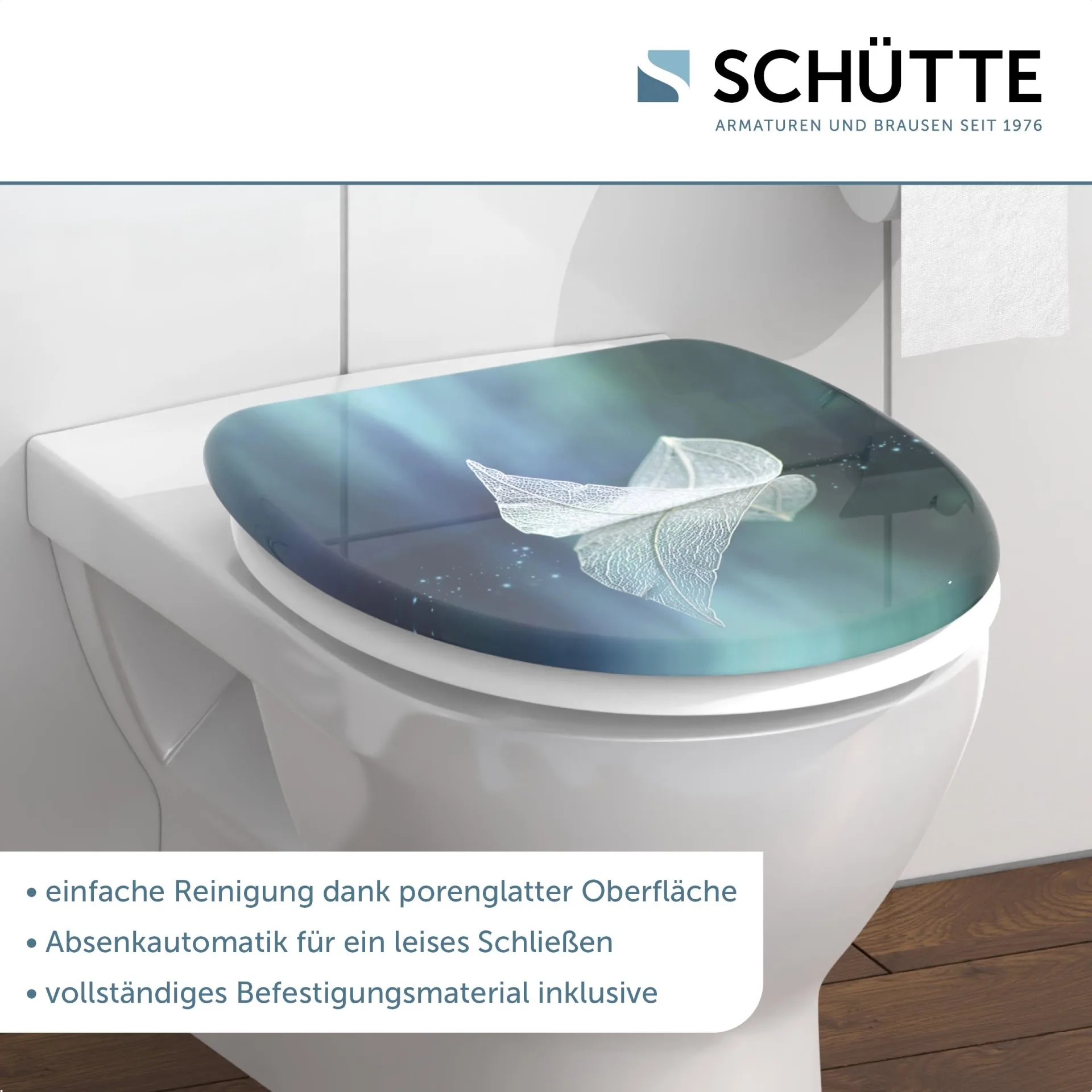SCHÜTTE DALLEN LEAF WC-Sitz, Kunststoff, mit Absenkautomatik