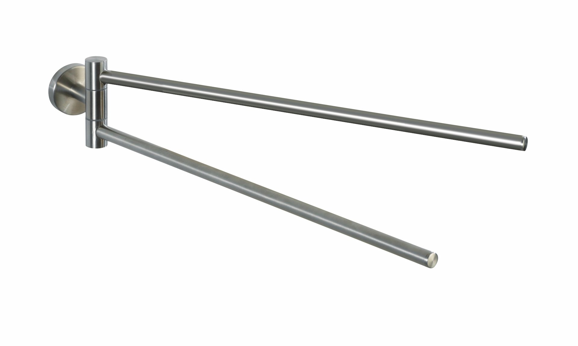 WENKO BOSIO Handtuchhalter, matt, mit 2 Armen, Edelstahl rostfrei