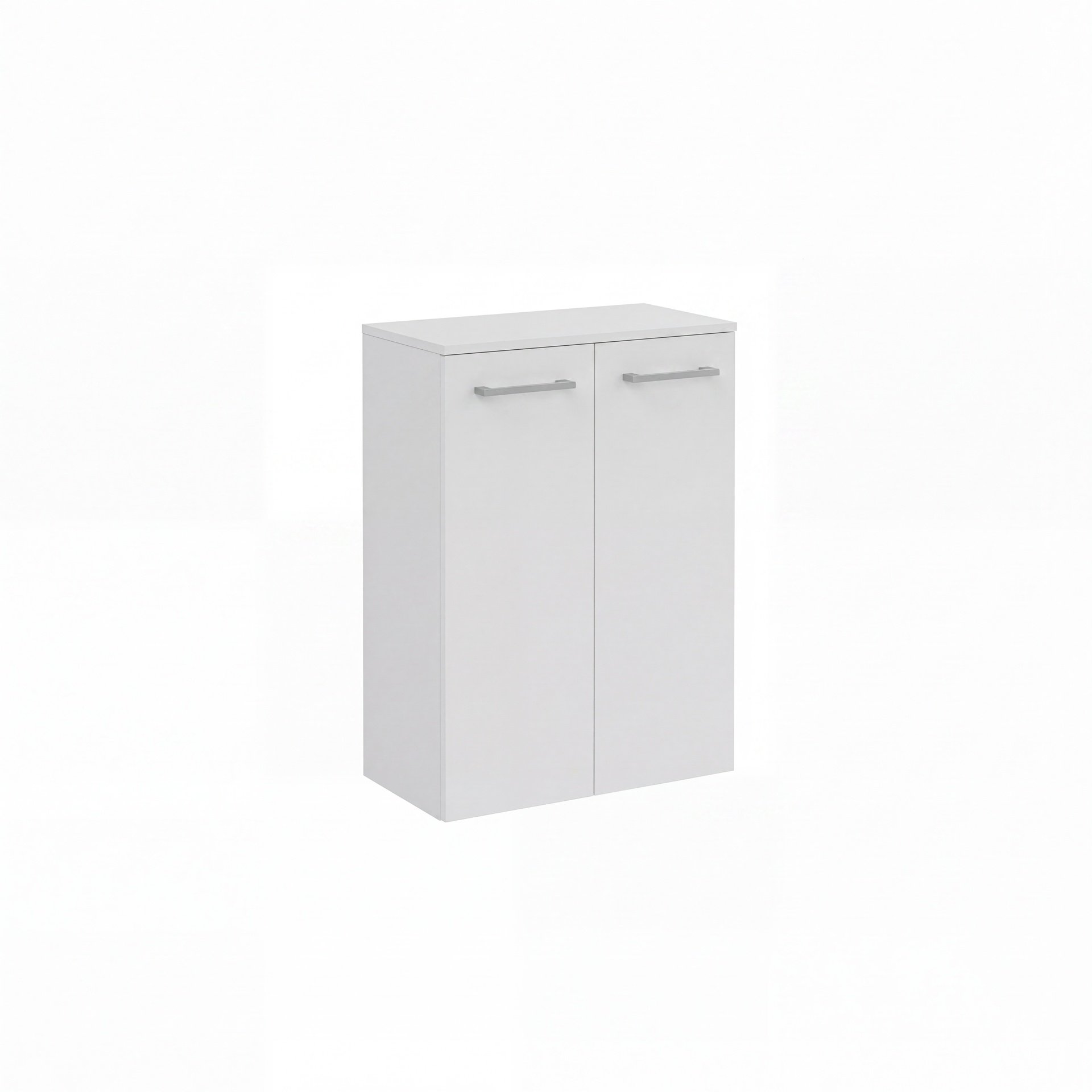 FACKELMANN B.ROUND Doppel Midischrank 60 cm breit, Weiß