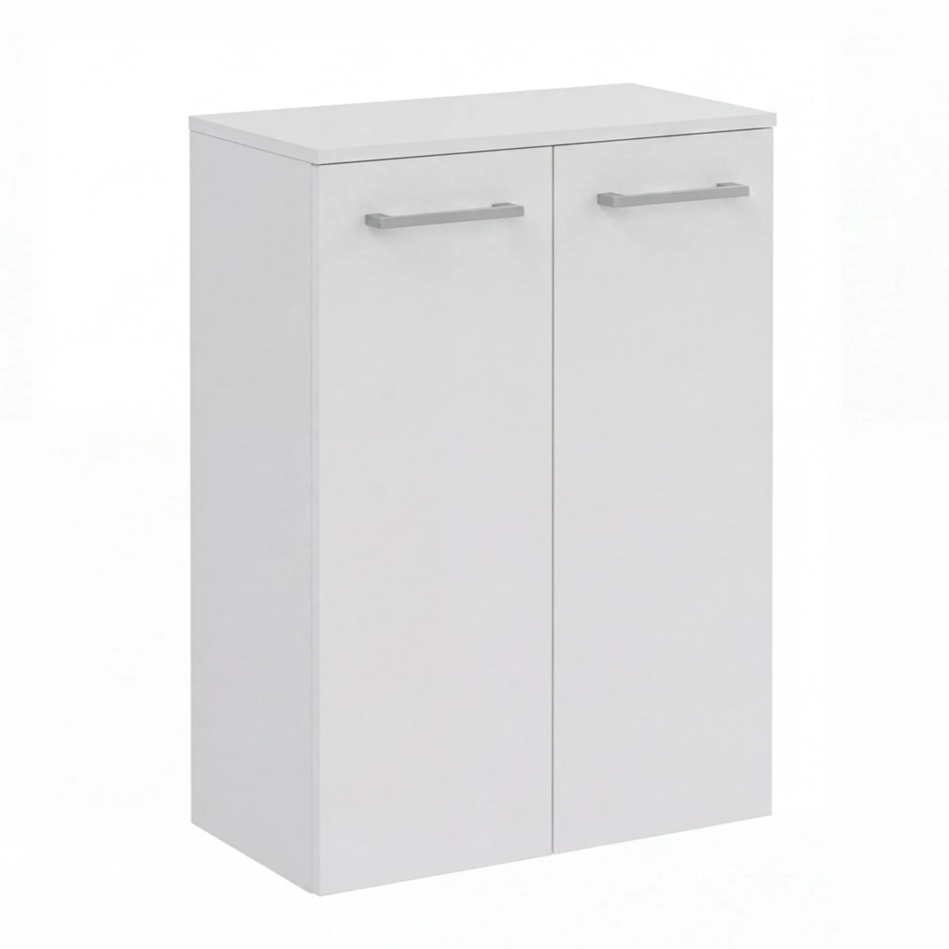 FACKELMANN B.ROUND Doppel Midischrank 60 cm breit, Weiß