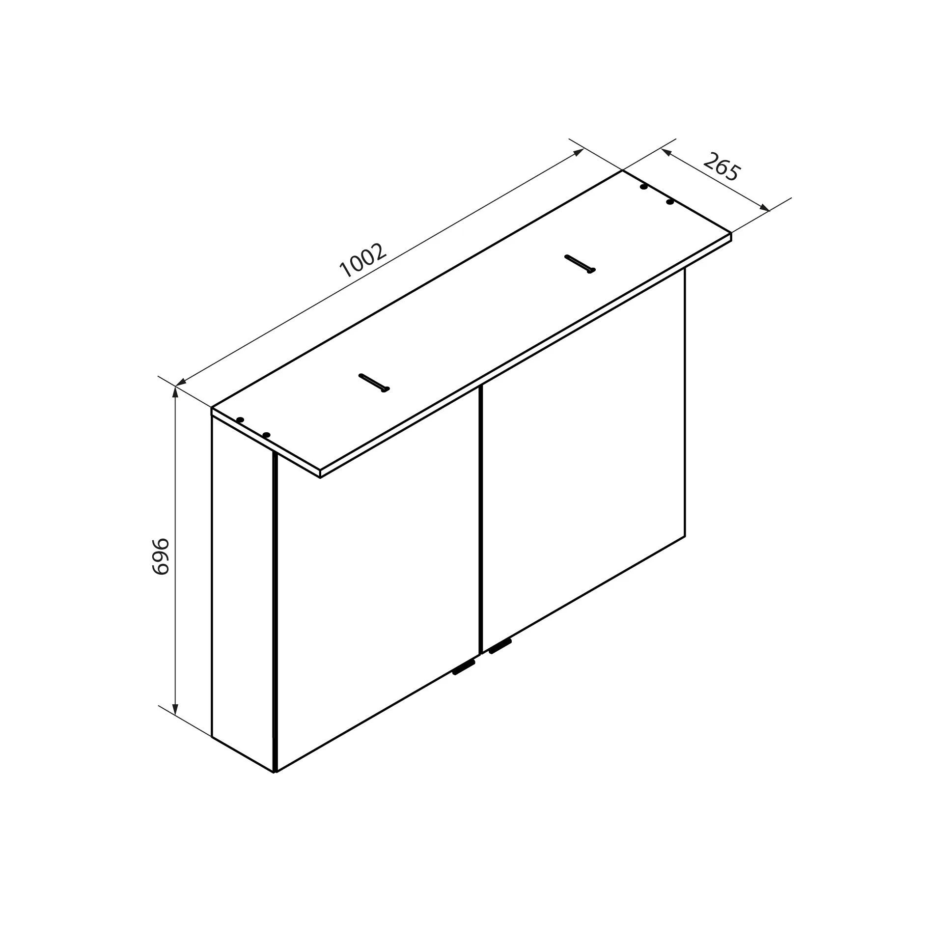 FACKELMANN VITA LED Spiegelschrank 100 cm breit, Braun hell