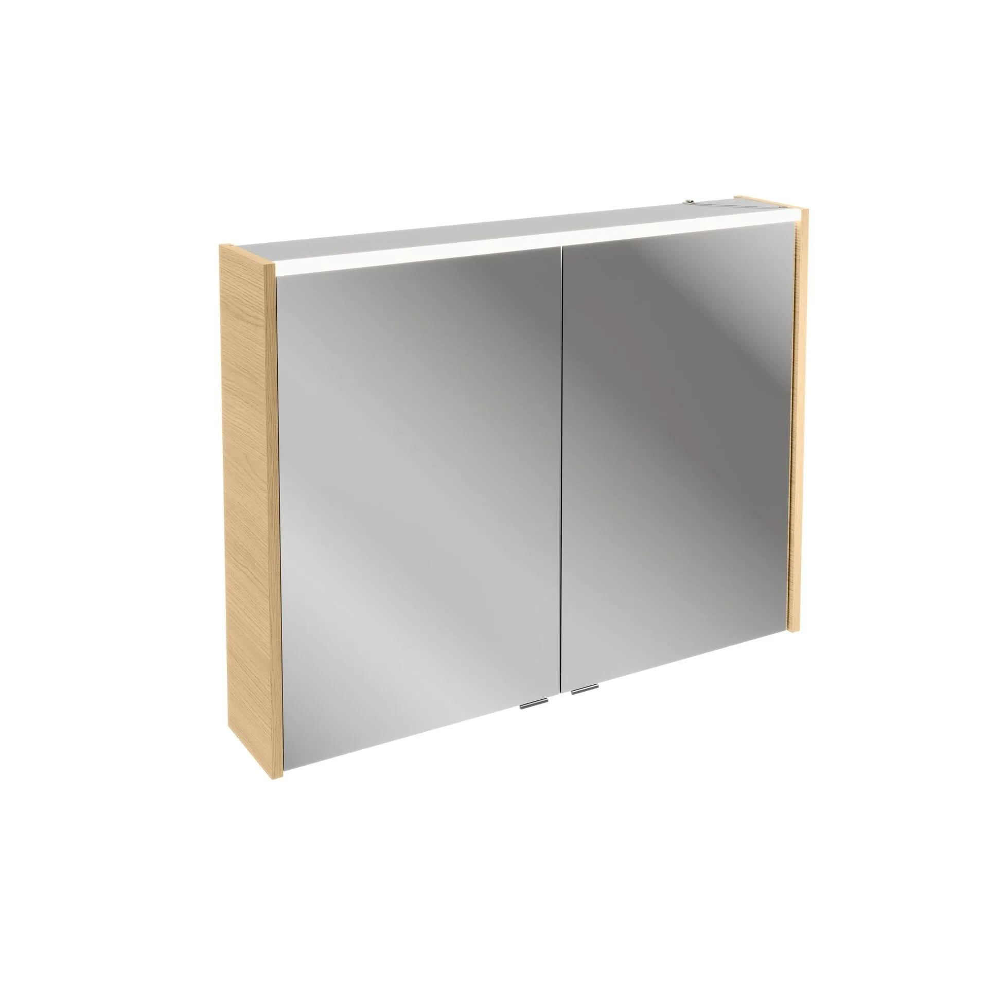 FACKELMANN B.ROUND LED Spiegelschrank 90 cm breit, Braun