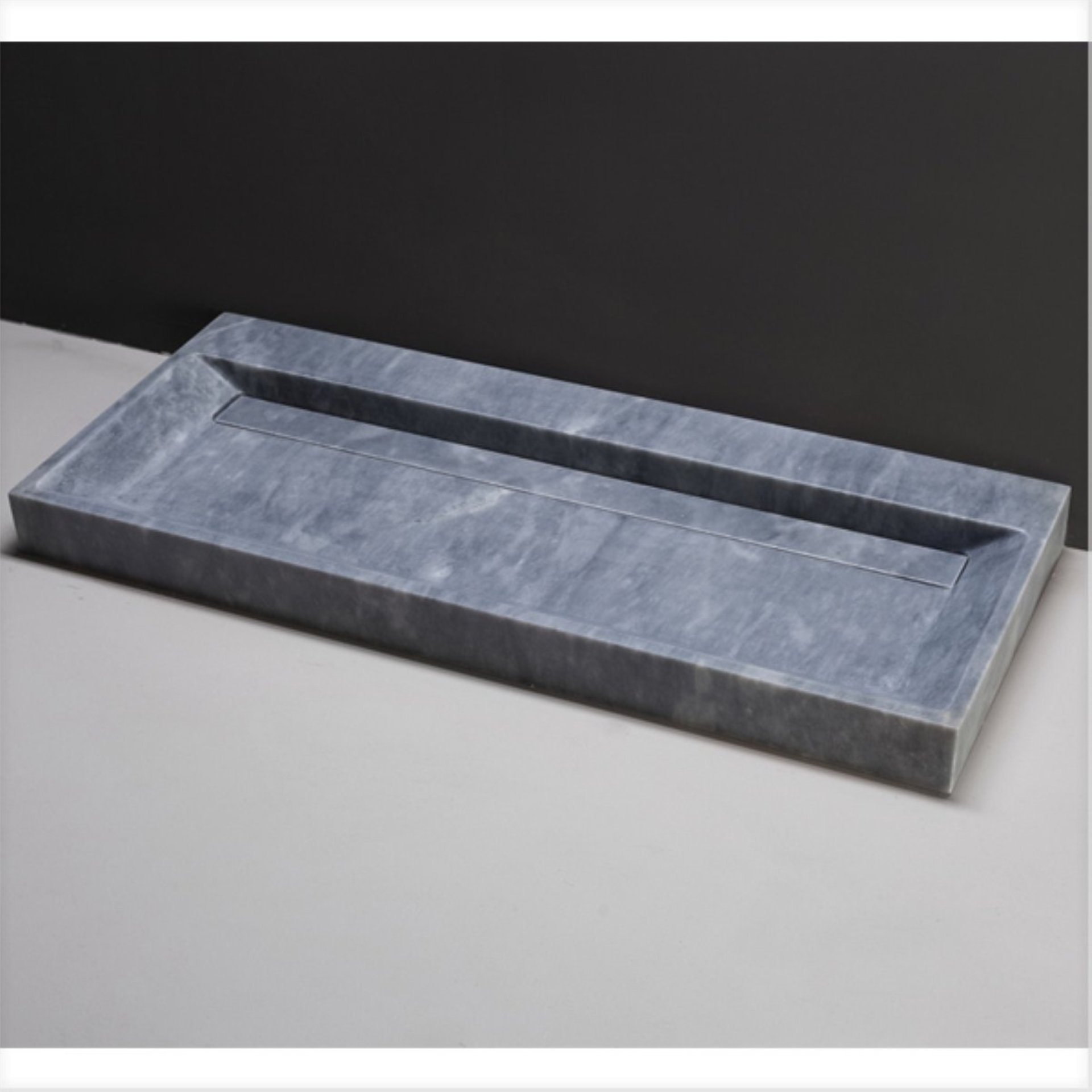 Waschbecken Naturstein BELLEZZA 100,5 cm breit, Marmor, ohne Hahnloch, 100328