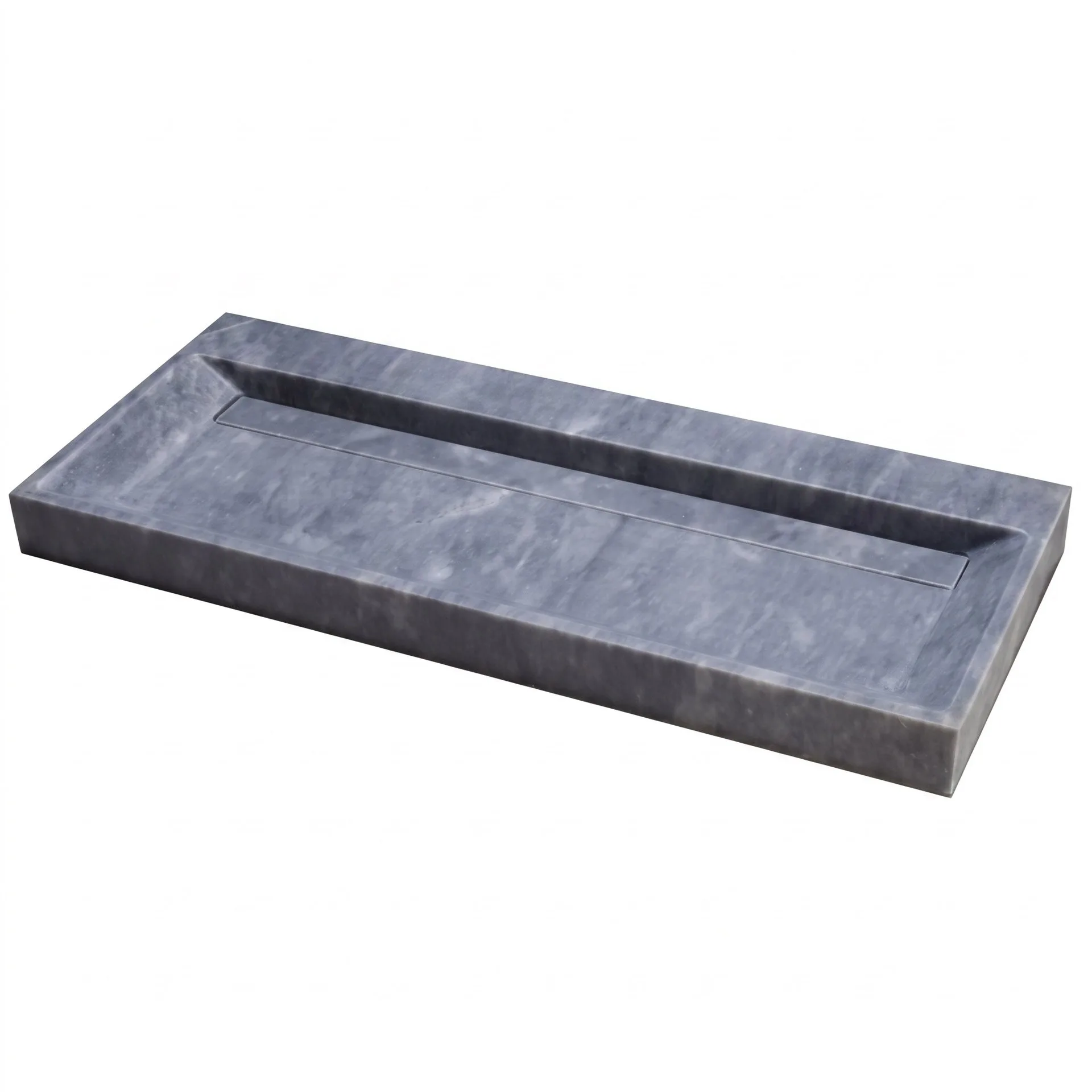 FORZALAQUA BELLEZZA Waschbecken 100,5 cm breit, Marmor, Naturstein, ohne Hahnloch