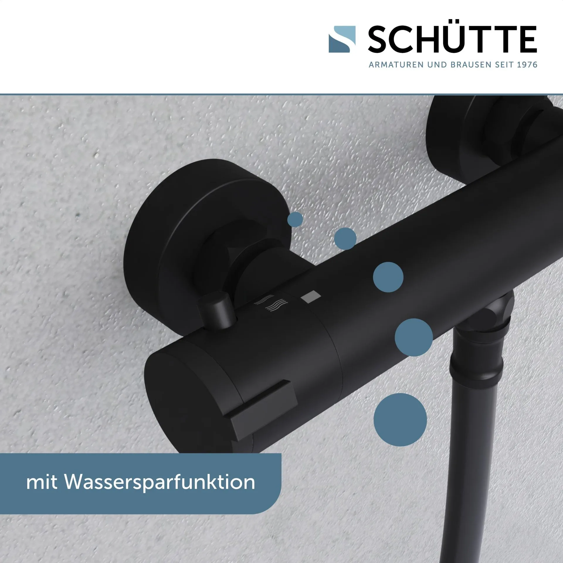 SCHÜTTE LONDON Duschthermostat, Schwarz matt