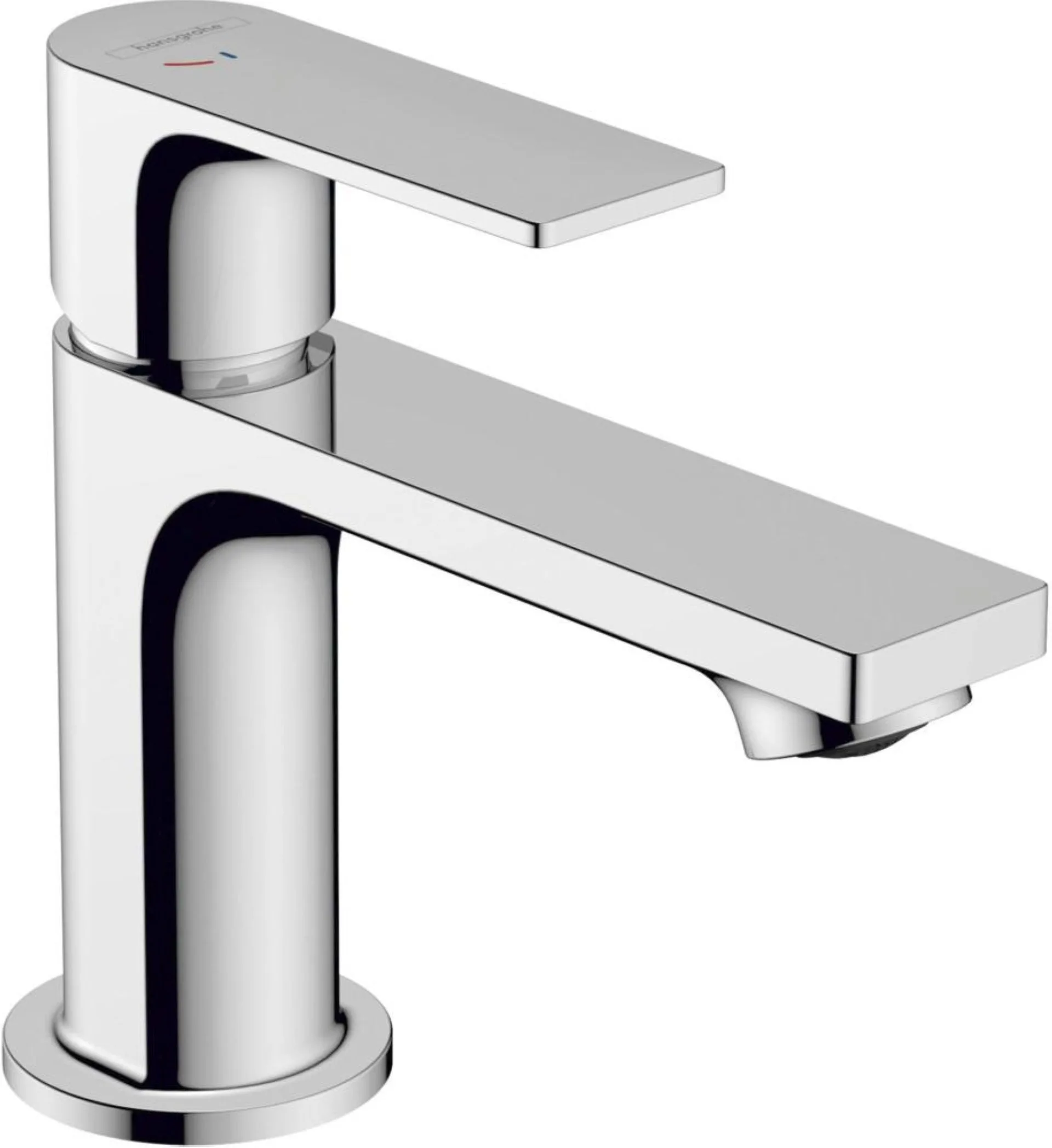 HANSGROHE REBRIS E 80 Waschtischarmatur, Chrom, mit Zugstangen-Ablaufgarnitur, CoolStart