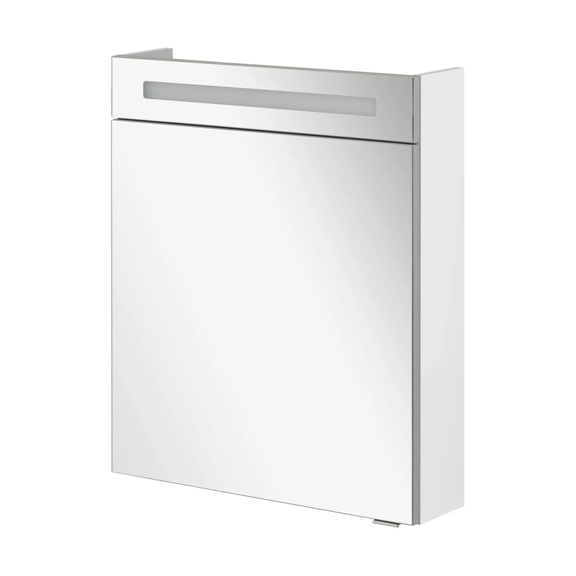 FACKELMANN B.CLEVER Waschtisch Set mit Spiegelschrank 60 cm breit, Weiß, Waschbecken Gussmarmor Weiß
