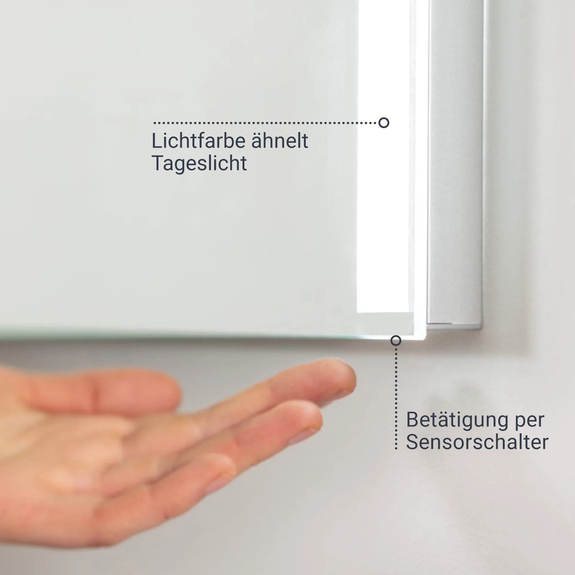 FACKELMANN B.BRILLANT LED Spiegel 40 cm breit
