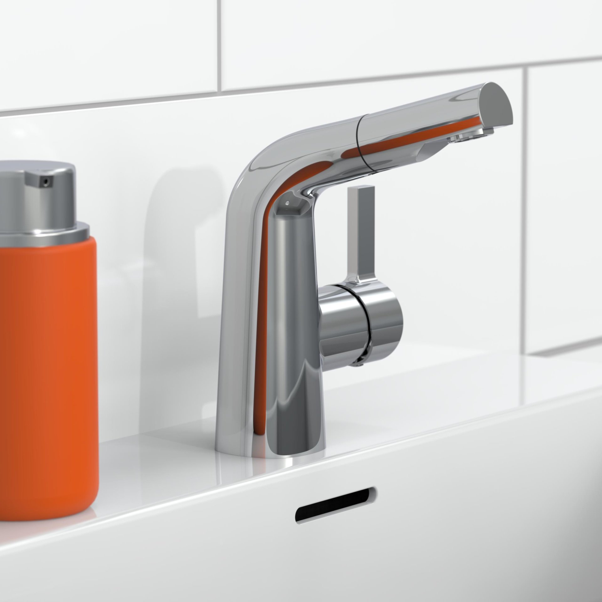 EISL COOL Waschtischarmatur, Chrom, mit herausziehbarer Haarbrause