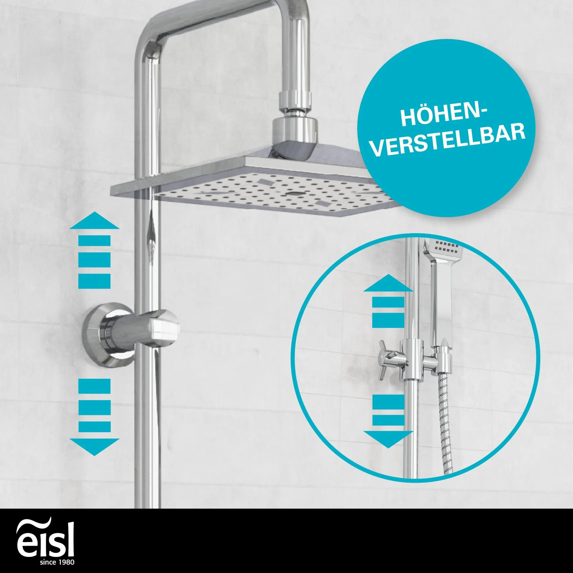 EISL EASY COOL Überkopf-Brauseset, Chrom