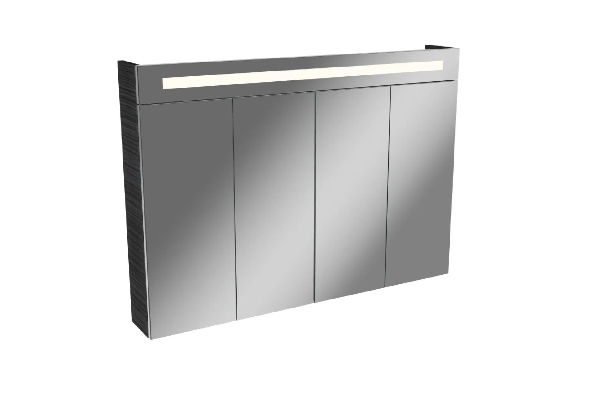 FACKELMANN TWINDY LED Spiegelschrank 110 cm breit, Anthrazit Holzoptik