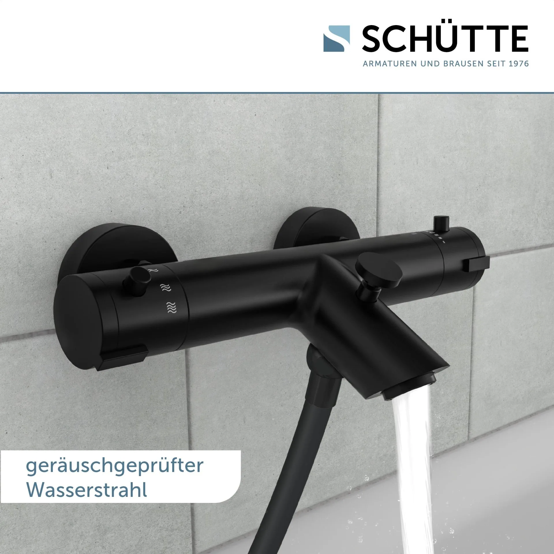 SCHÜTTE LONDON Badewannenthermostat, Schwarz matt