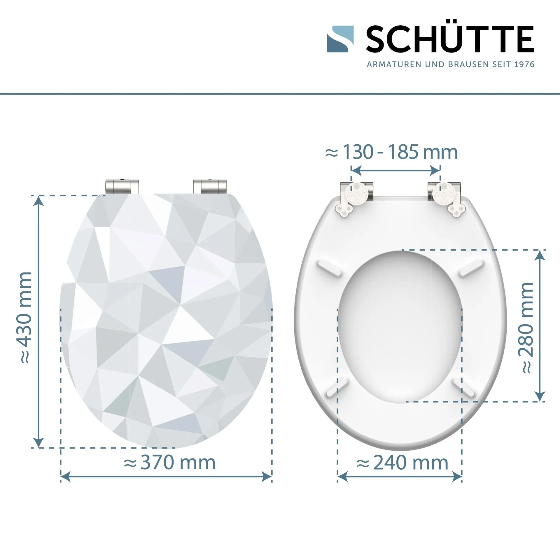 SCHÜTTE DIAMOND WC-Sitz, MDF HG, mit Absenkautomatik