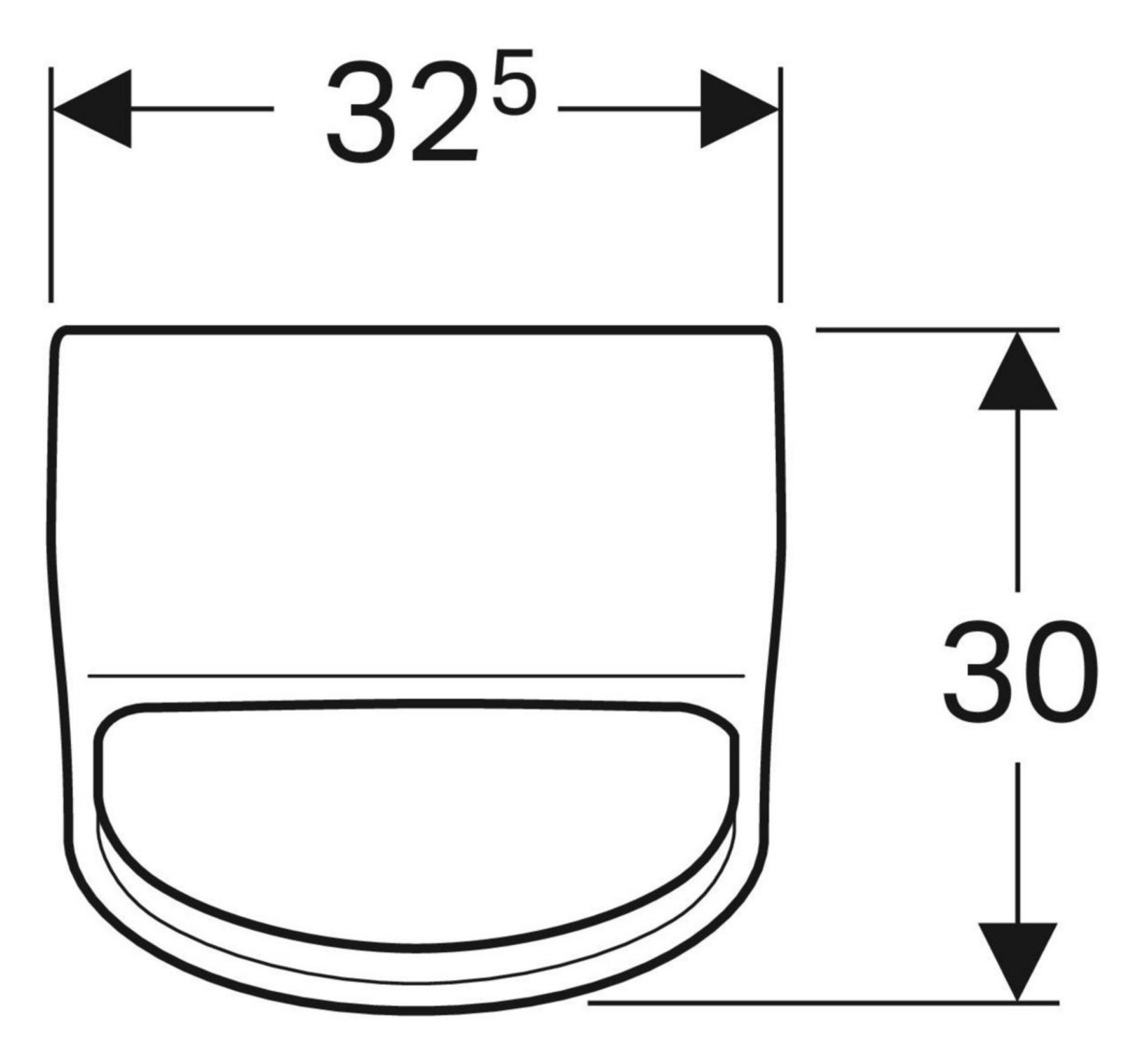 GEBERIT RENOVA PLAN Urinal, Zulauf und Abgang hinten, KeraTect, Weiß
