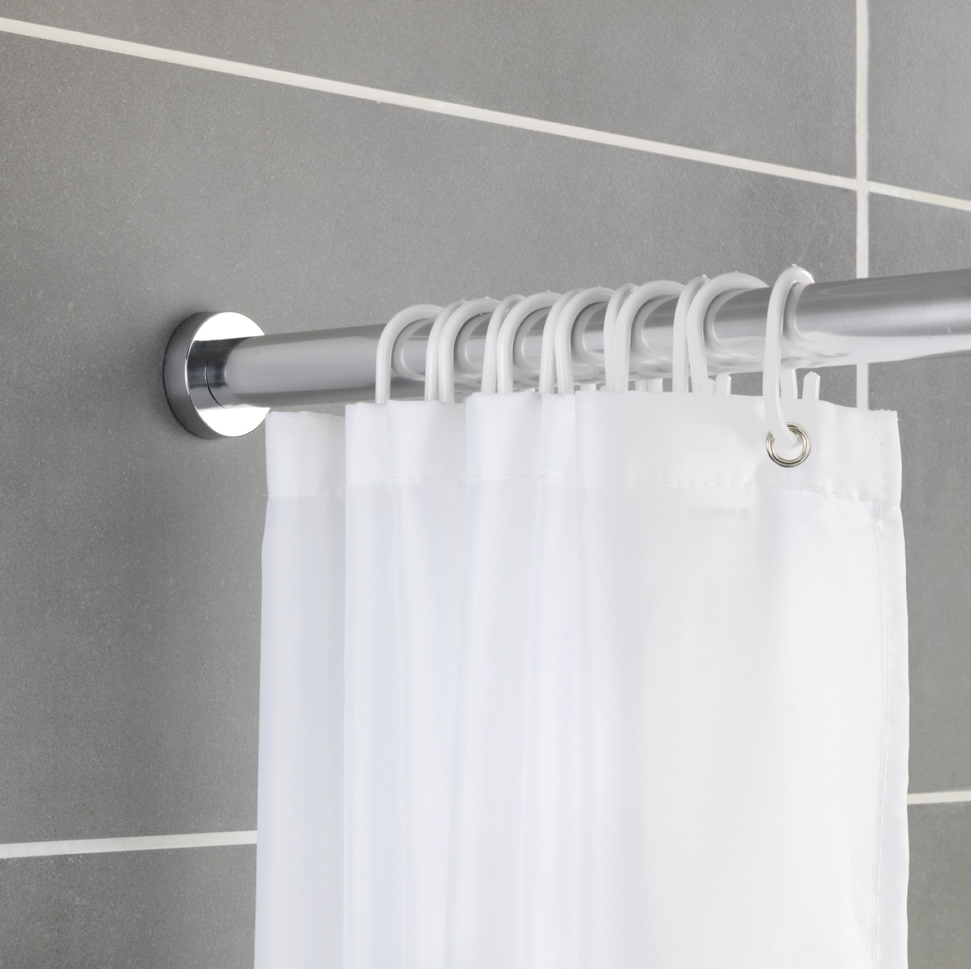 WENKO LUZ Teleskop Duschstange 70-115 cm, Chrom, Edelstahl rostfrei